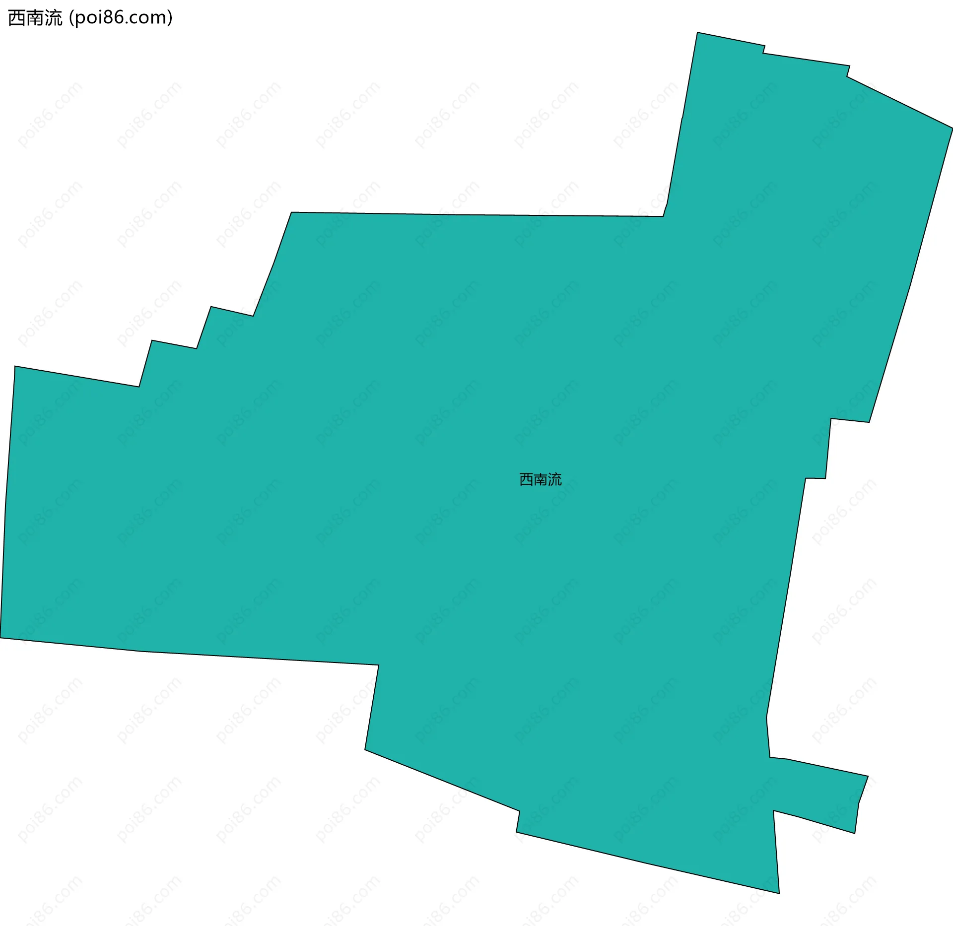 西南流边界地图