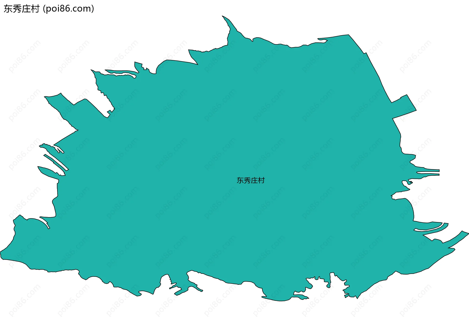 东秀庄村边界地图