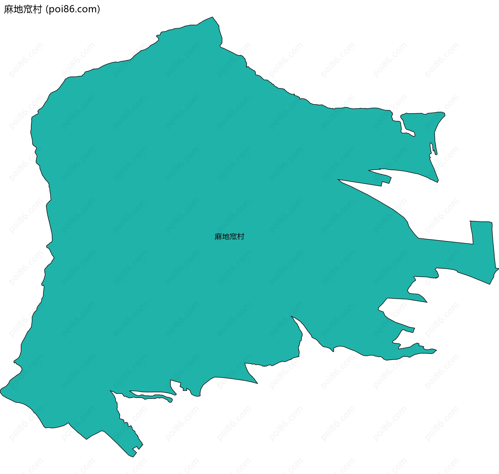 麻地窊村边界地图