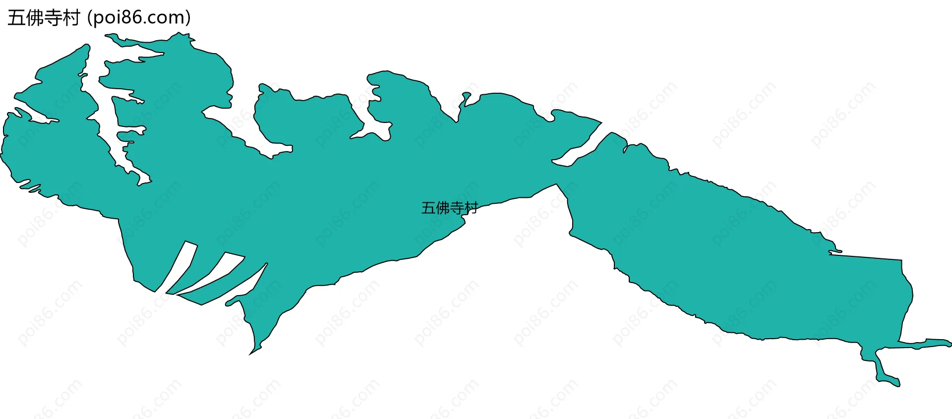 五佛寺村边界地图