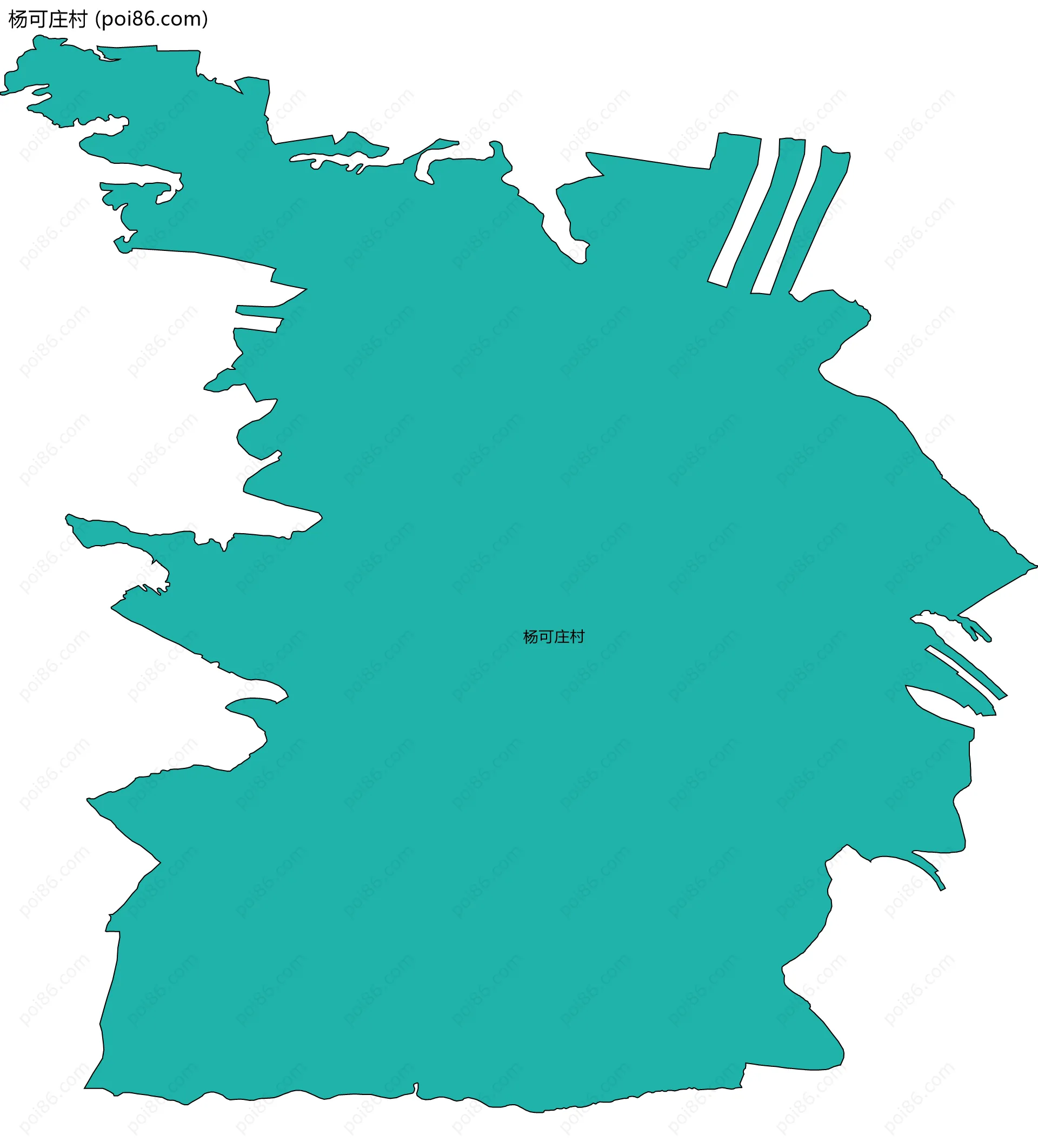 杨可庄村边界地图