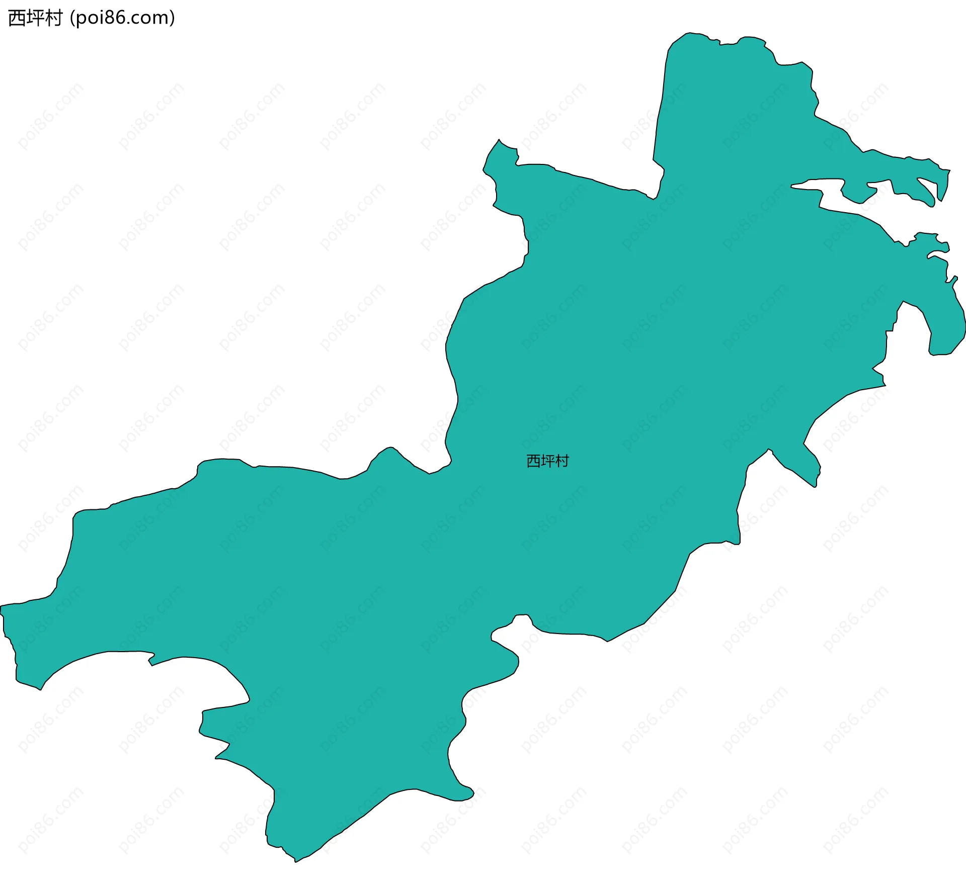 西坪村边界地图