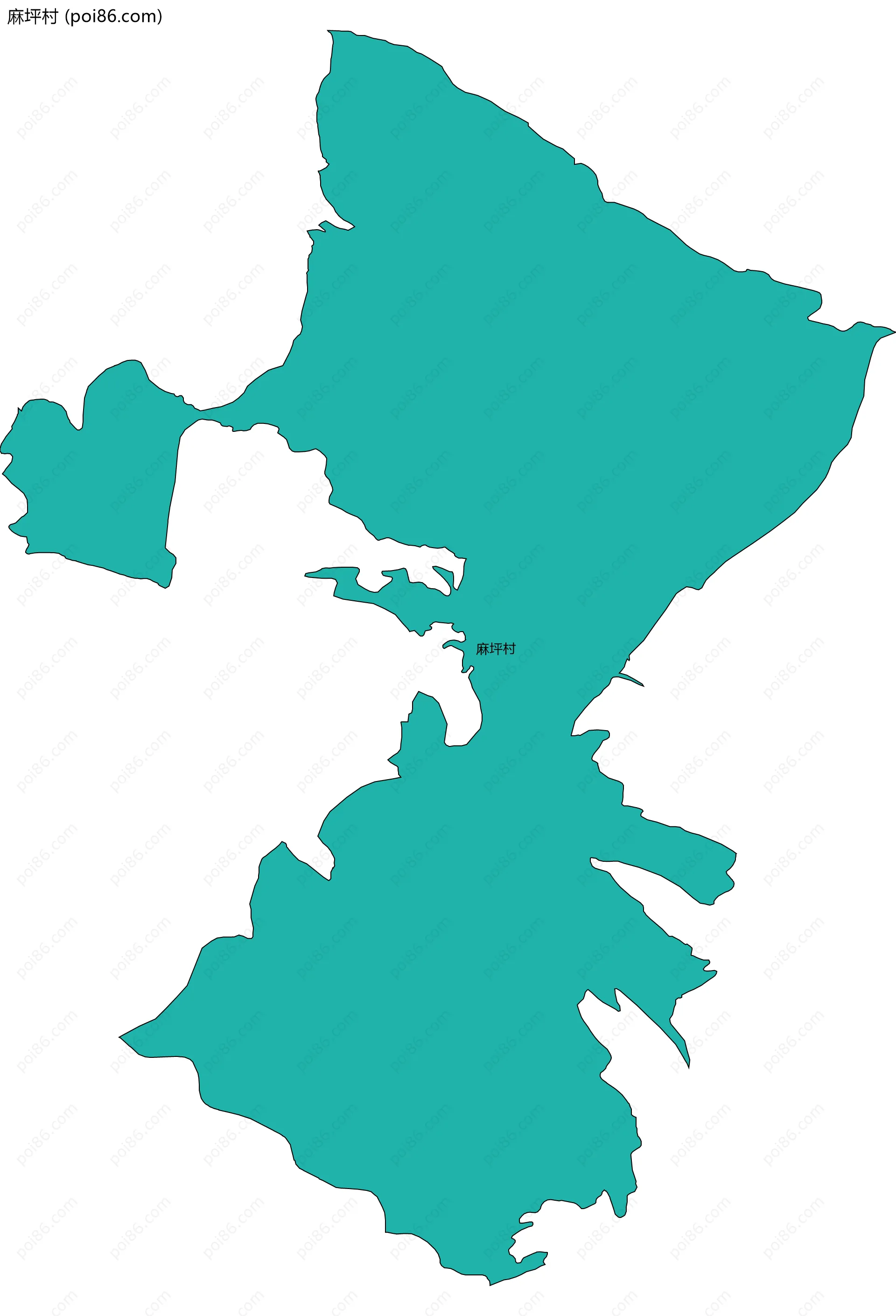 麻坪村边界地图