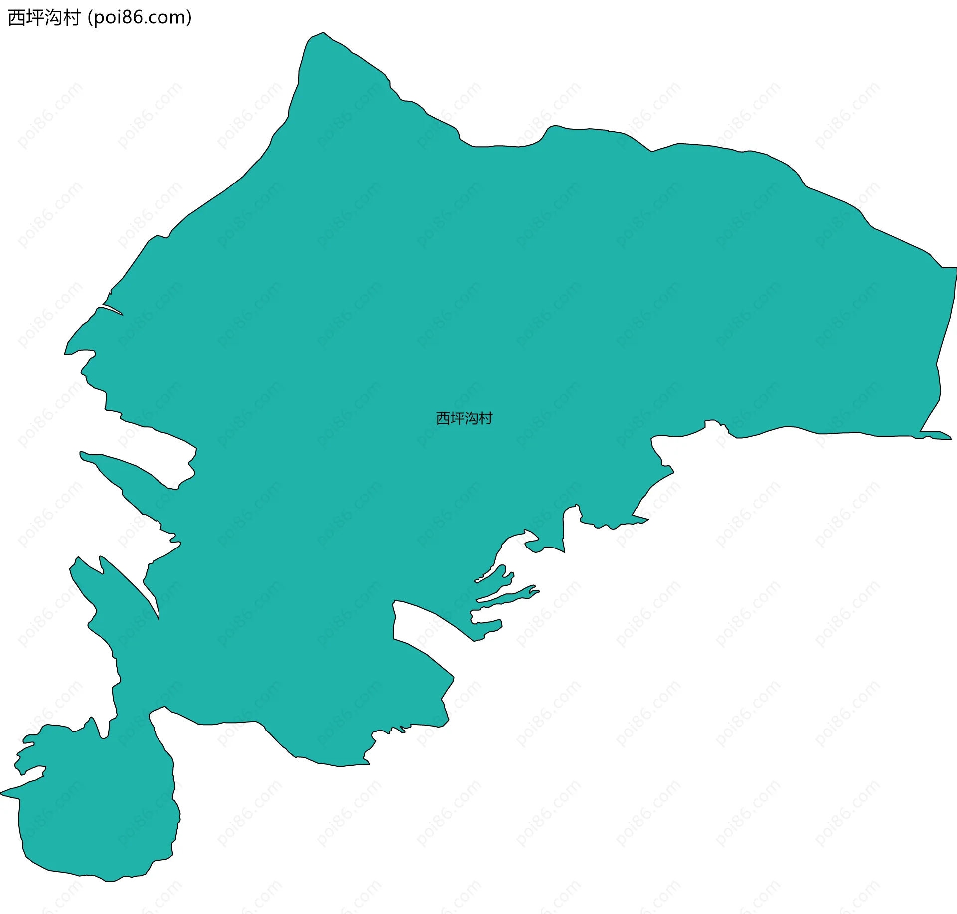 西坪沟村边界地图