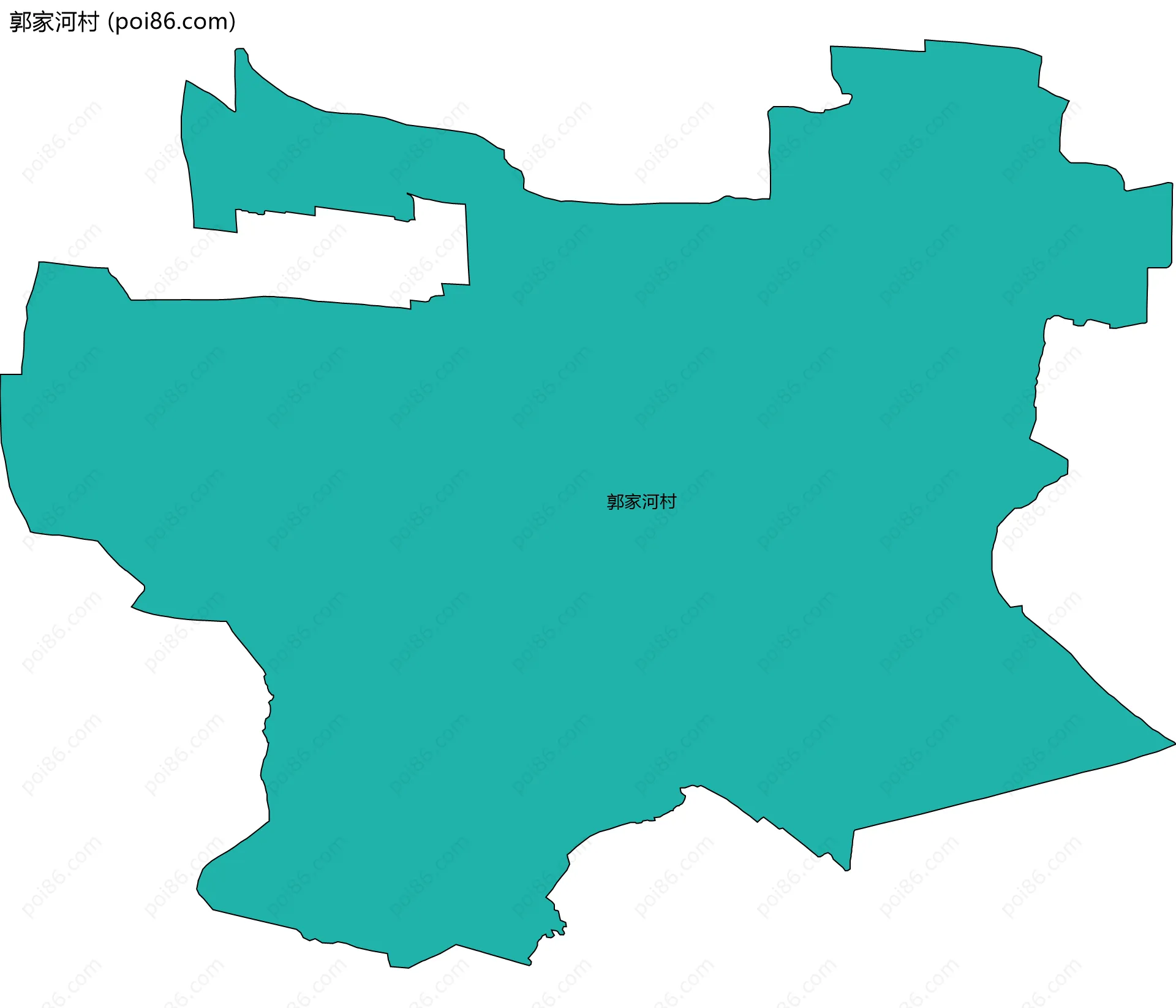 郭家河村边界地图