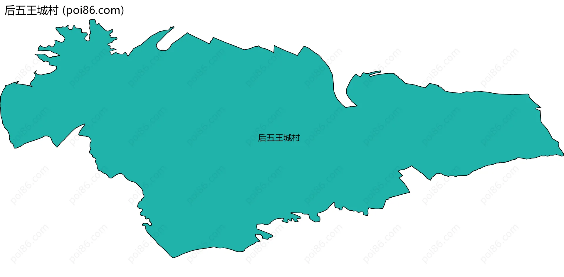 后五王城村边界地图