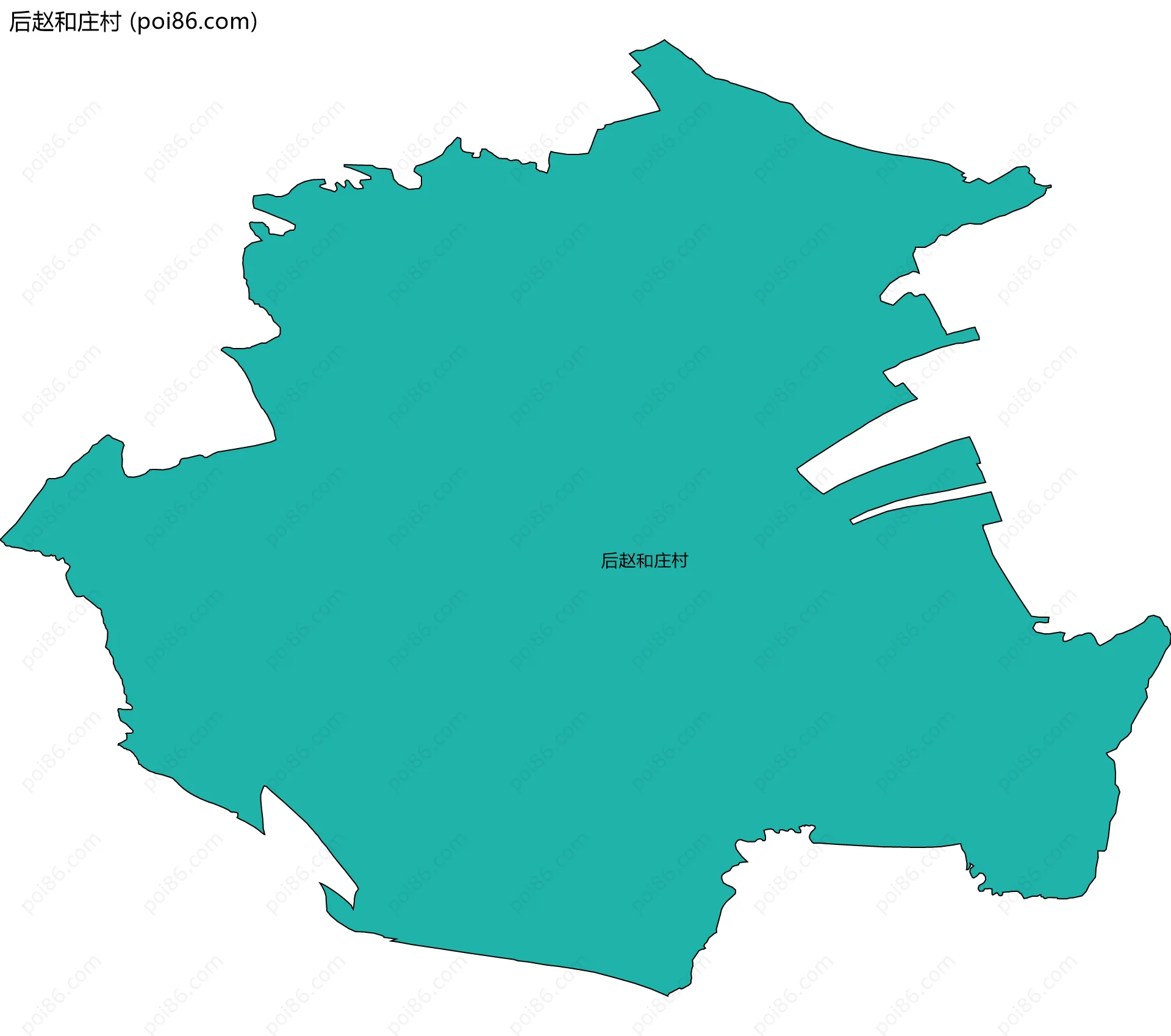 后赵和庄村边界地图