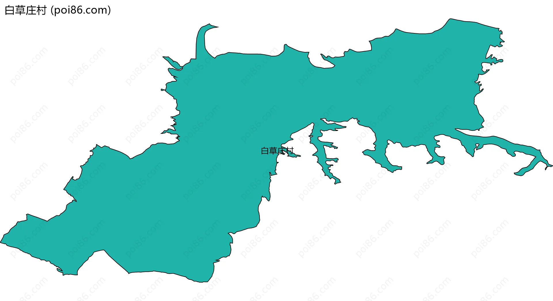 白草庄村边界地图