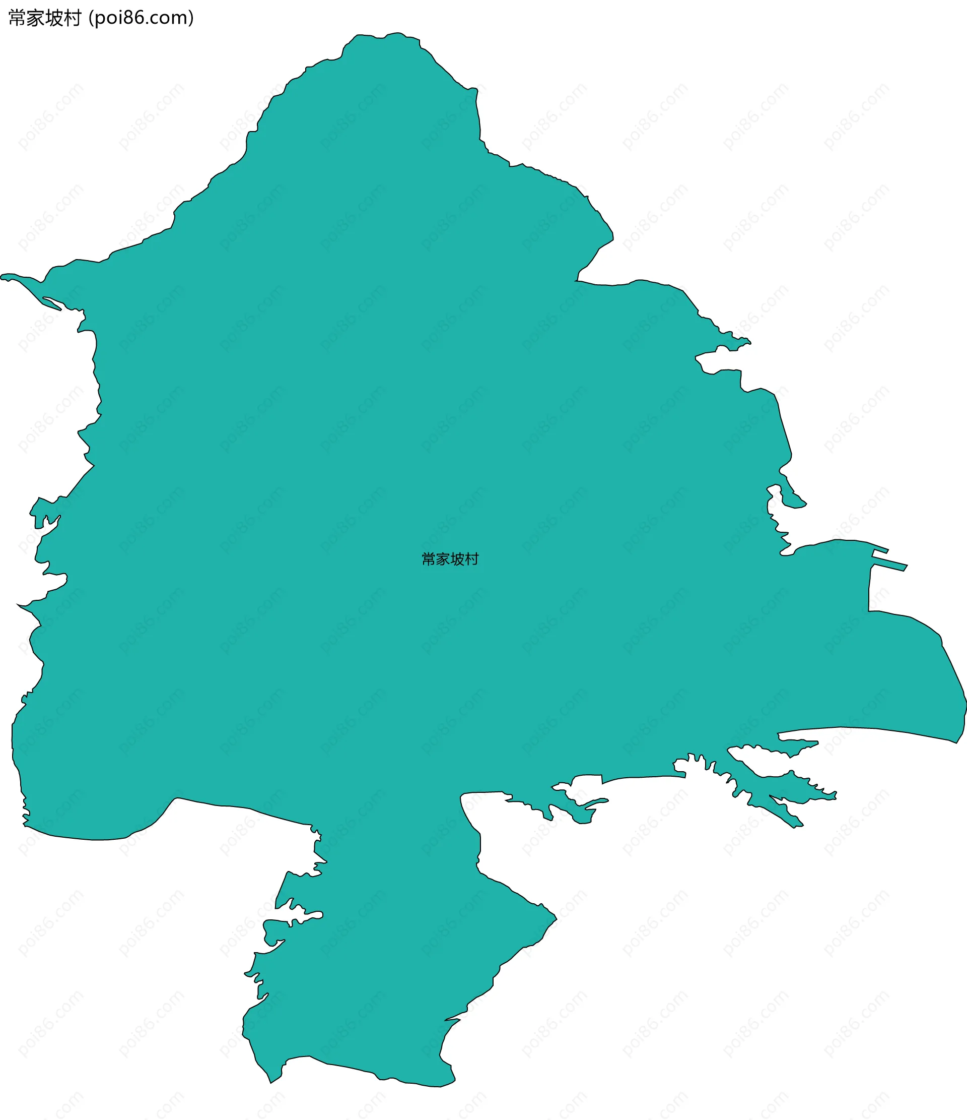常家坡村边界地图