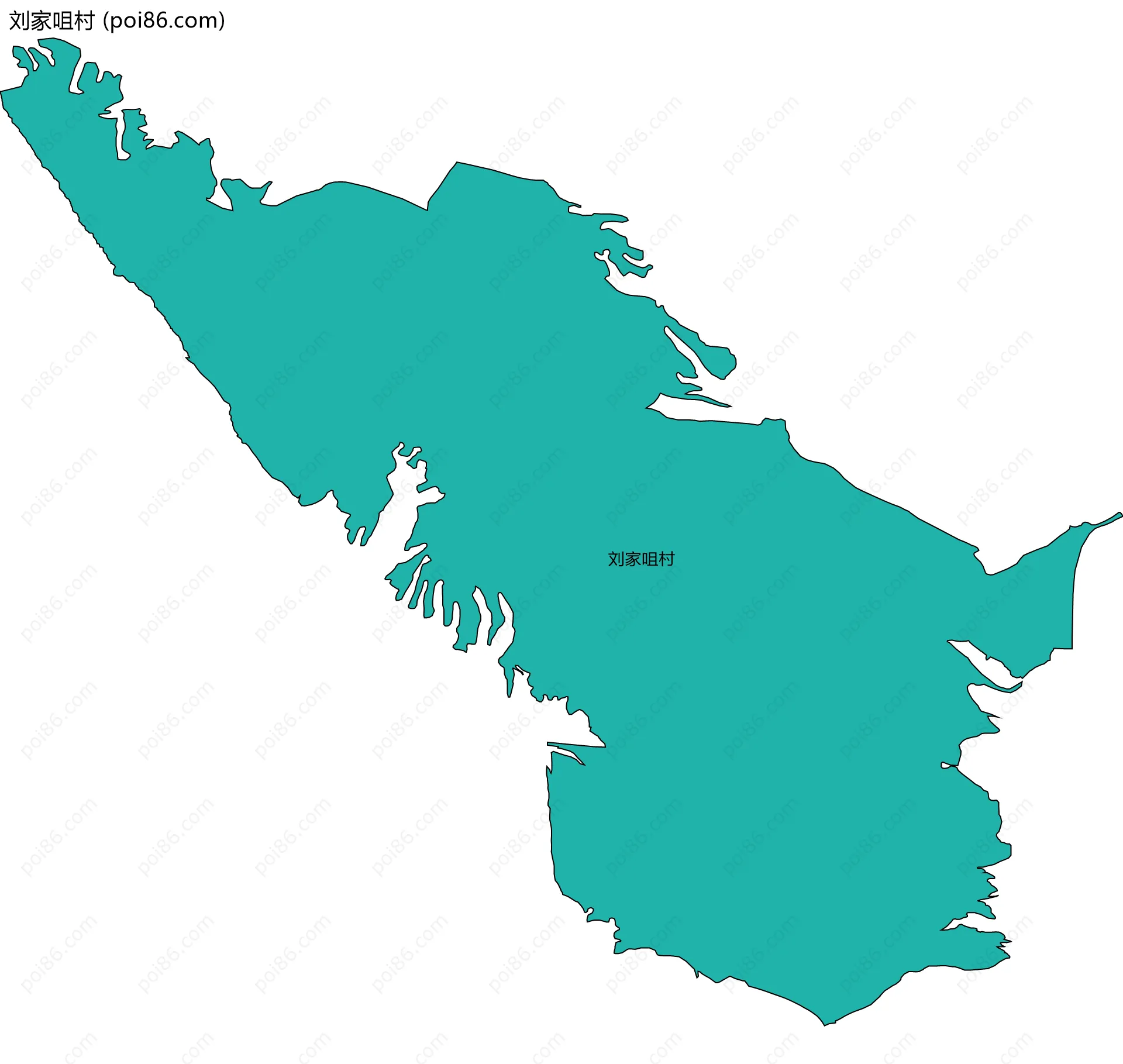 刘家咀村边界地图