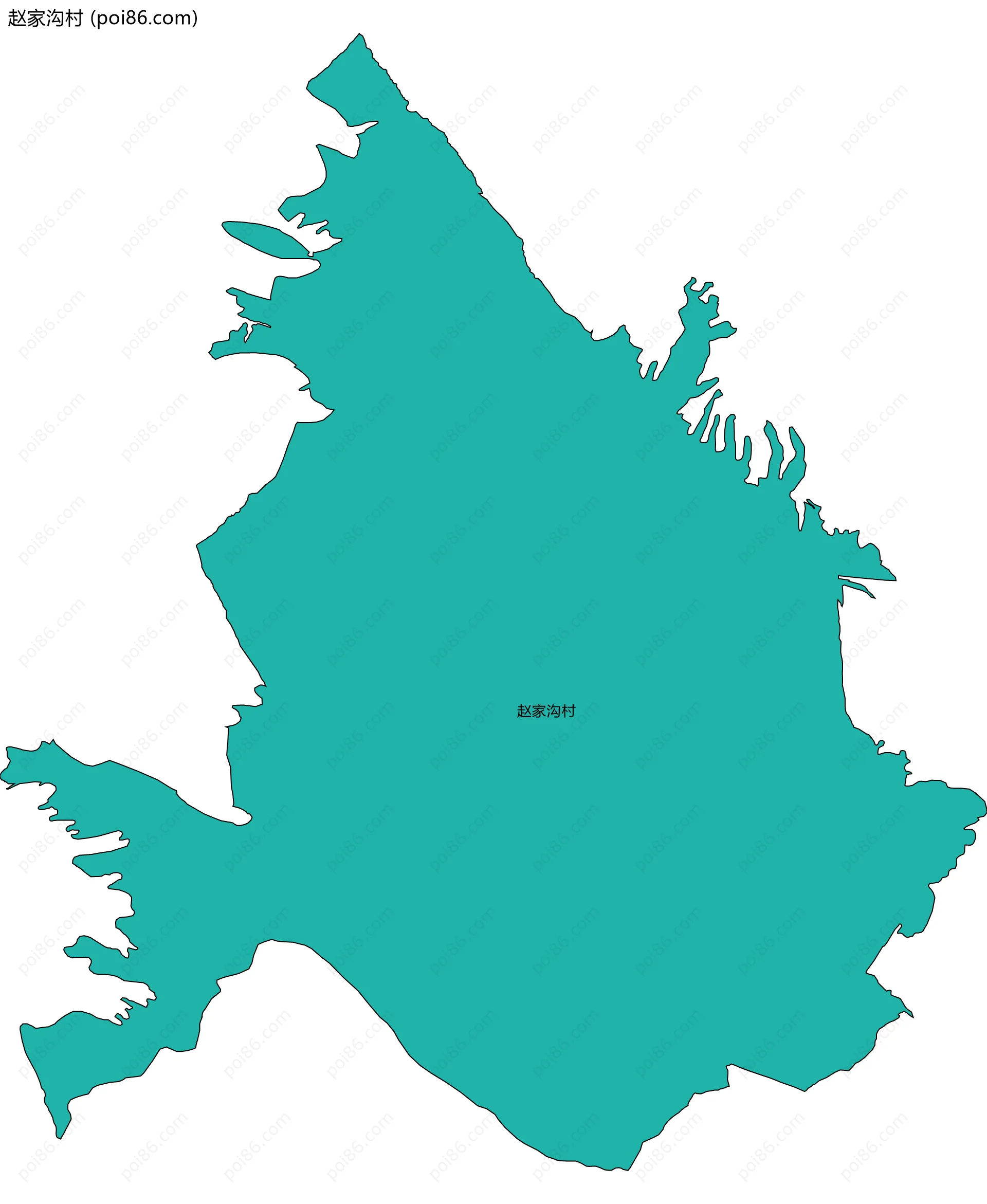 赵家沟村边界地图