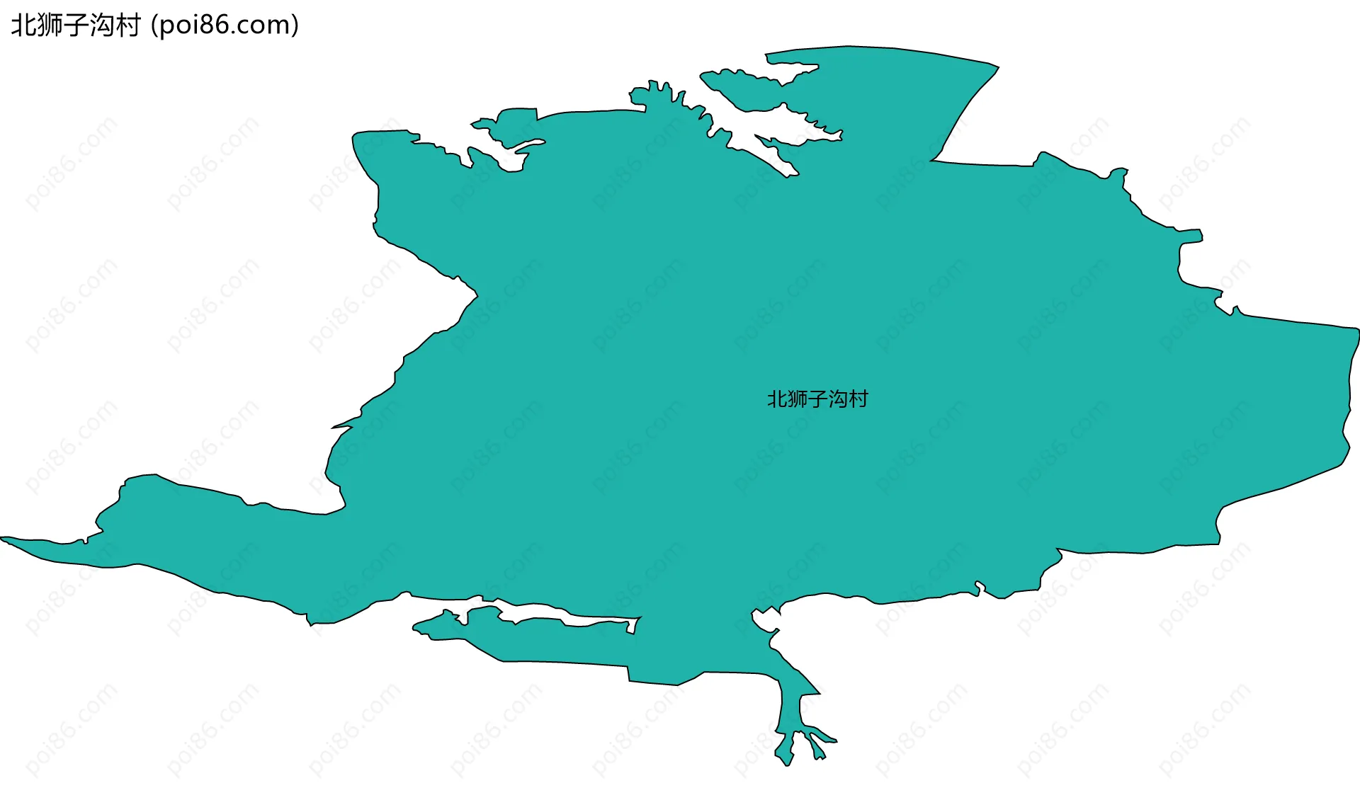 北狮子沟村边界地图