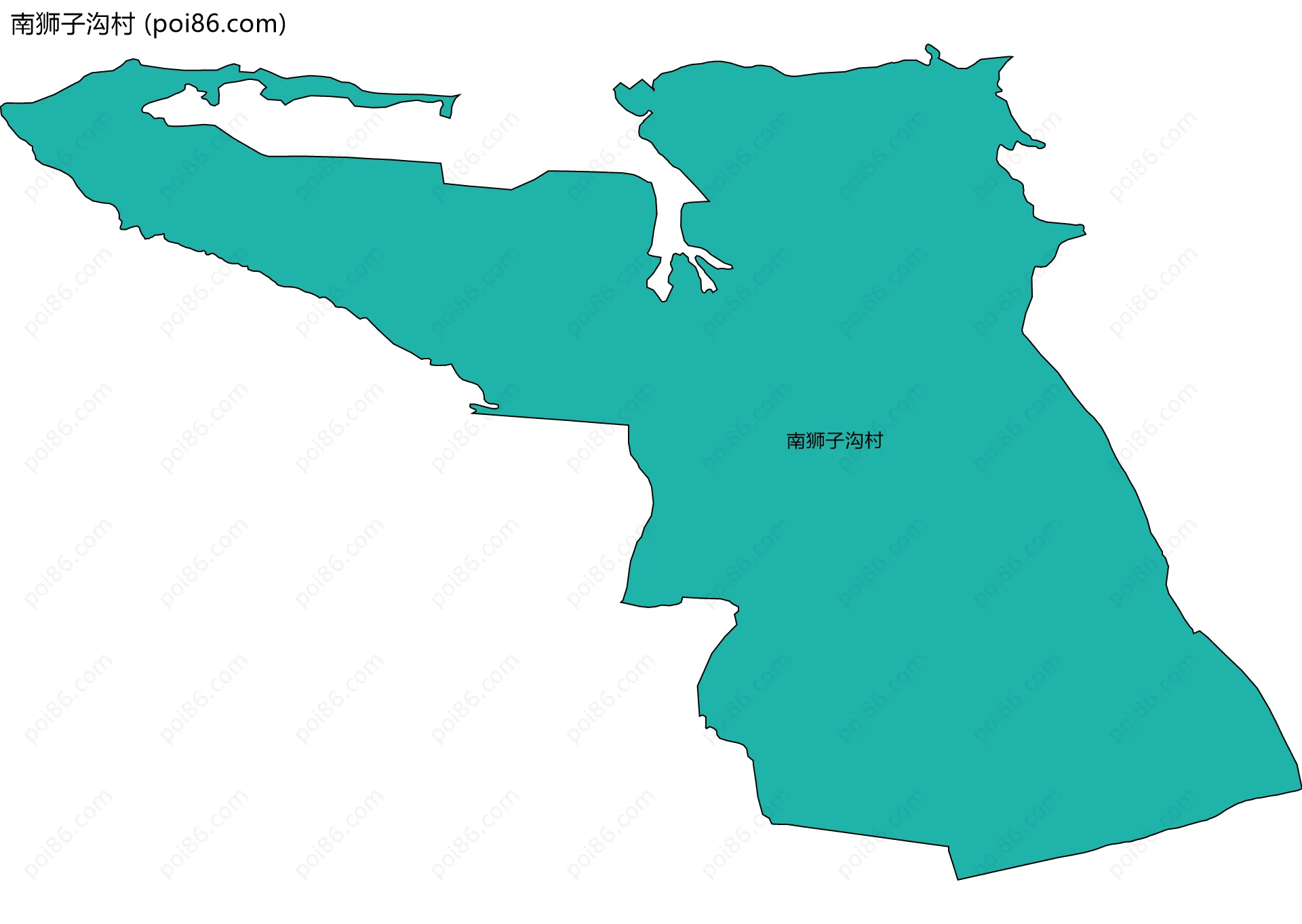 南狮子沟村边界地图