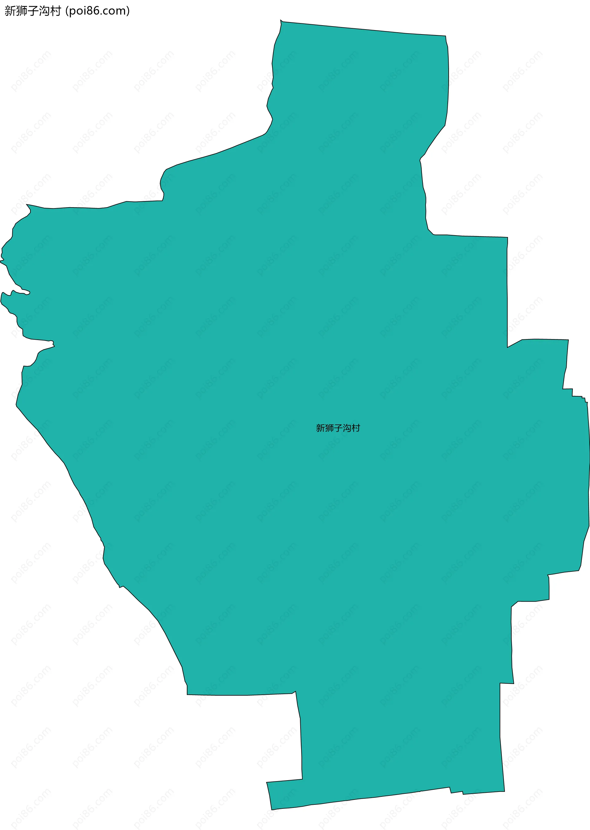 新狮子沟村边界地图