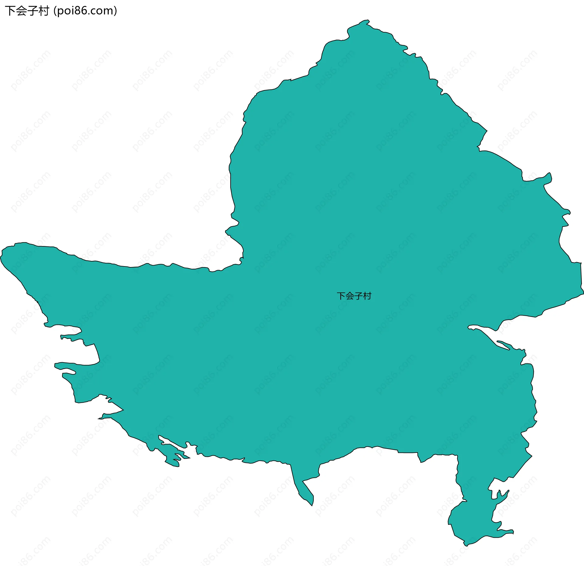 下会子村边界地图