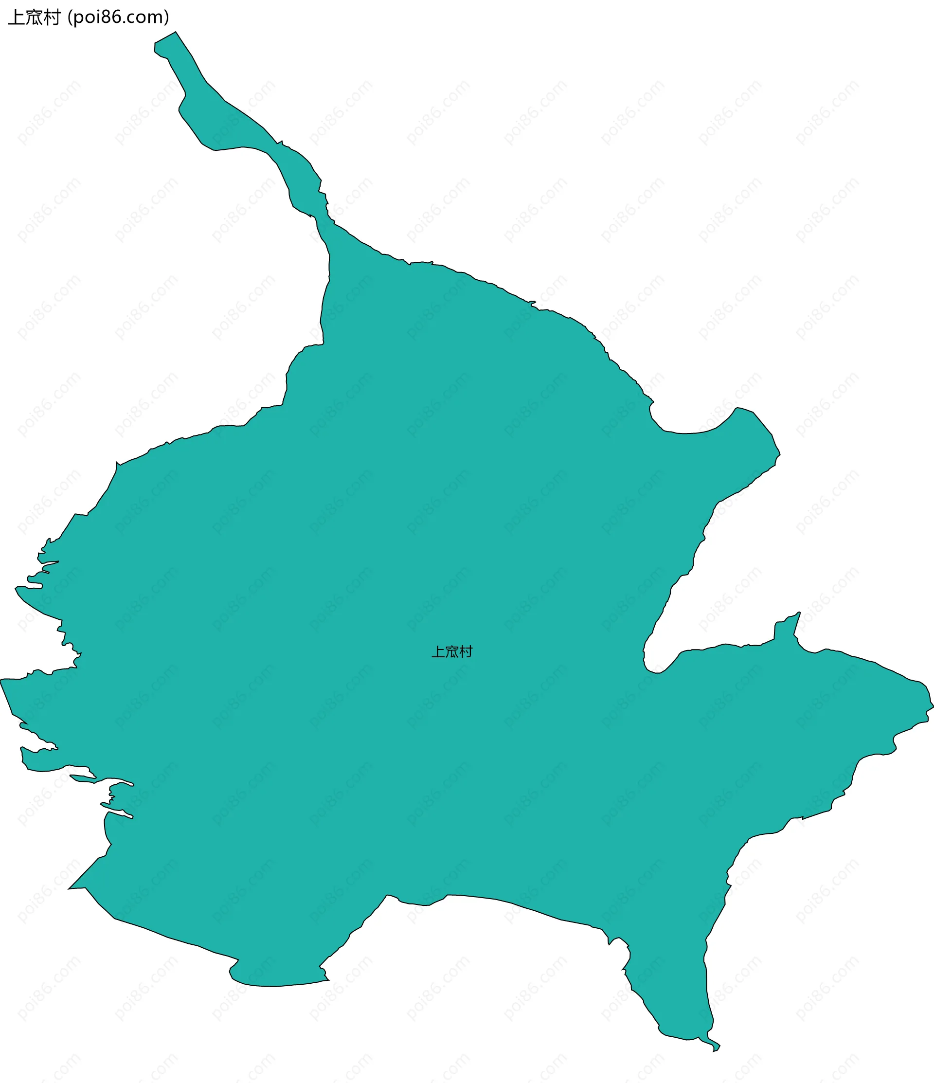 上窊村边界地图