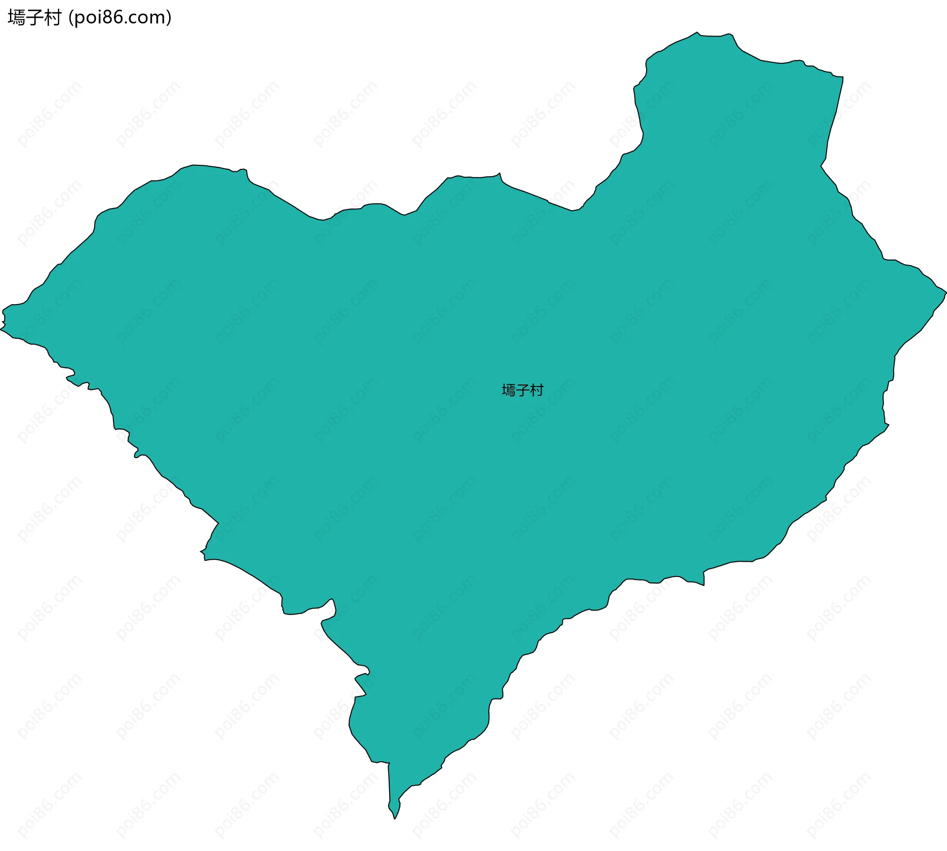 墕子村边界地图