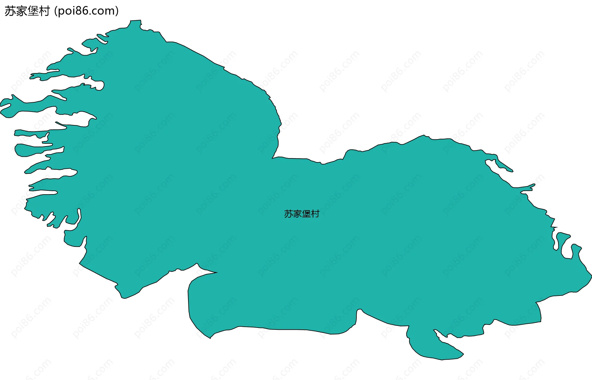 苏家堡村边界地图