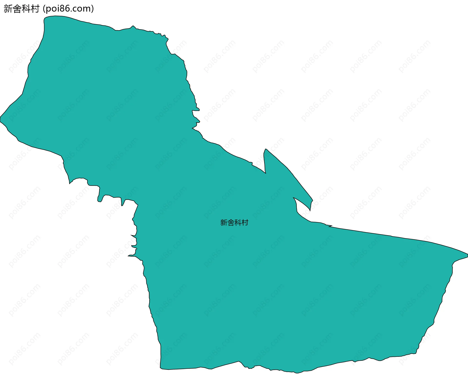 新舍科村边界地图