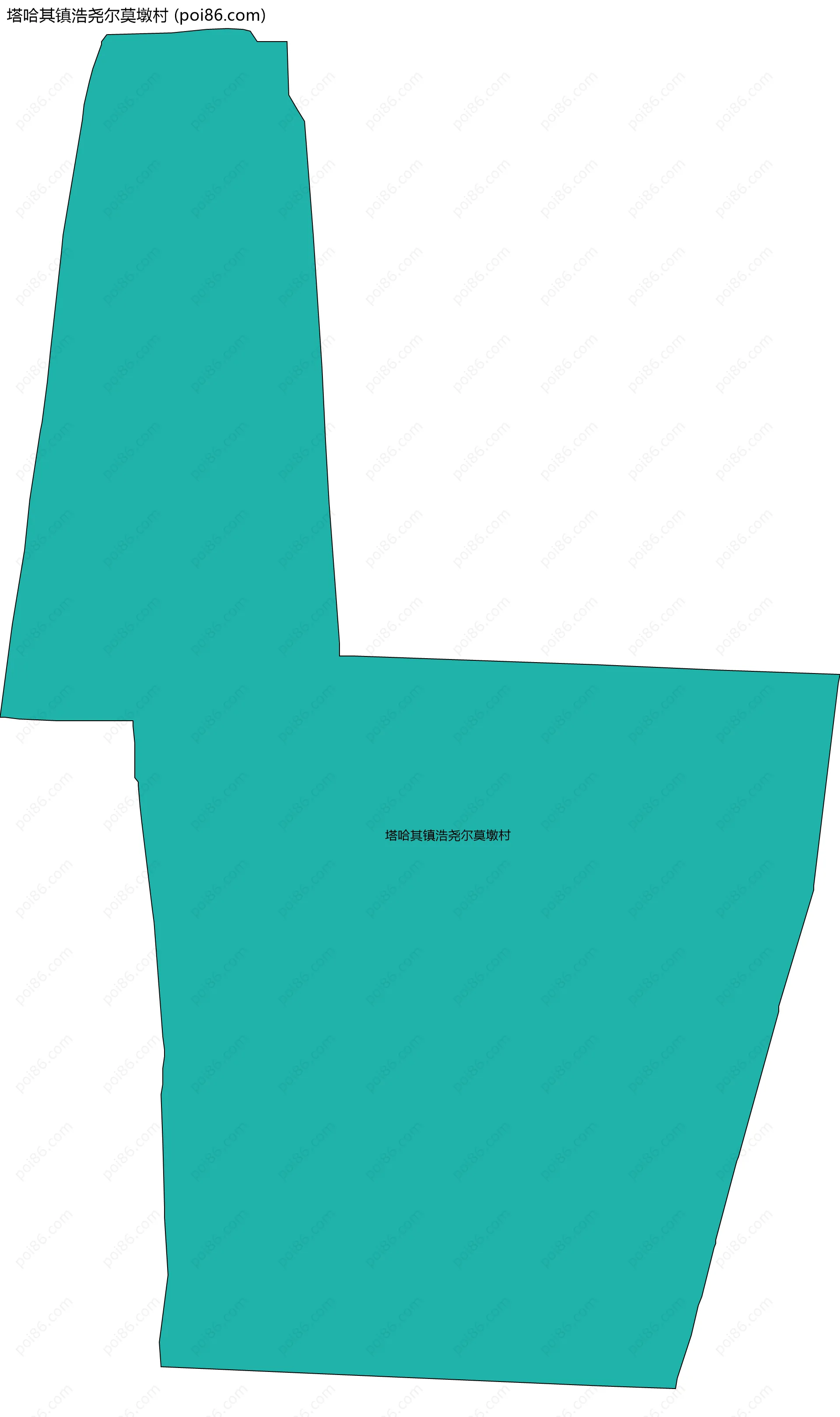 塔哈其镇浩尧尔莫墩村边界地图