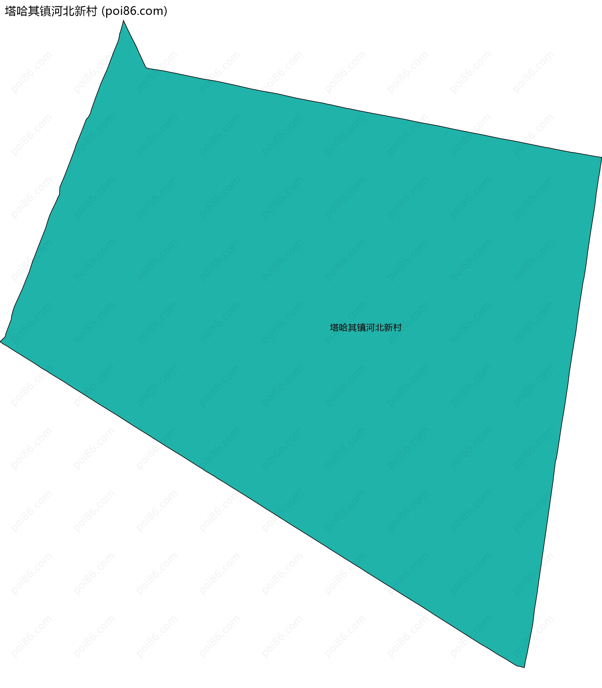 塔哈其镇河北新村边界地图