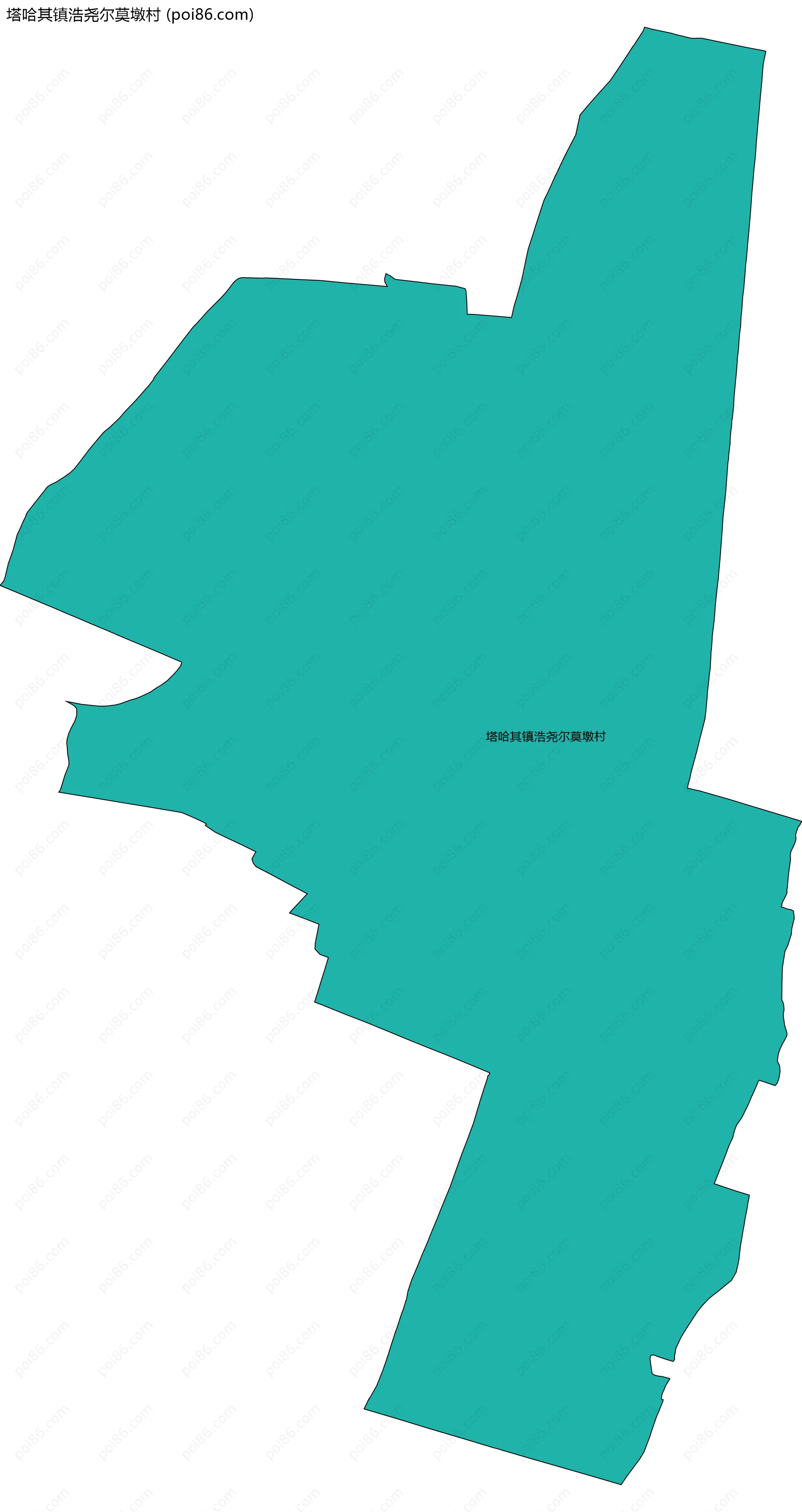 塔哈其镇浩尧尔莫墩村边界地图