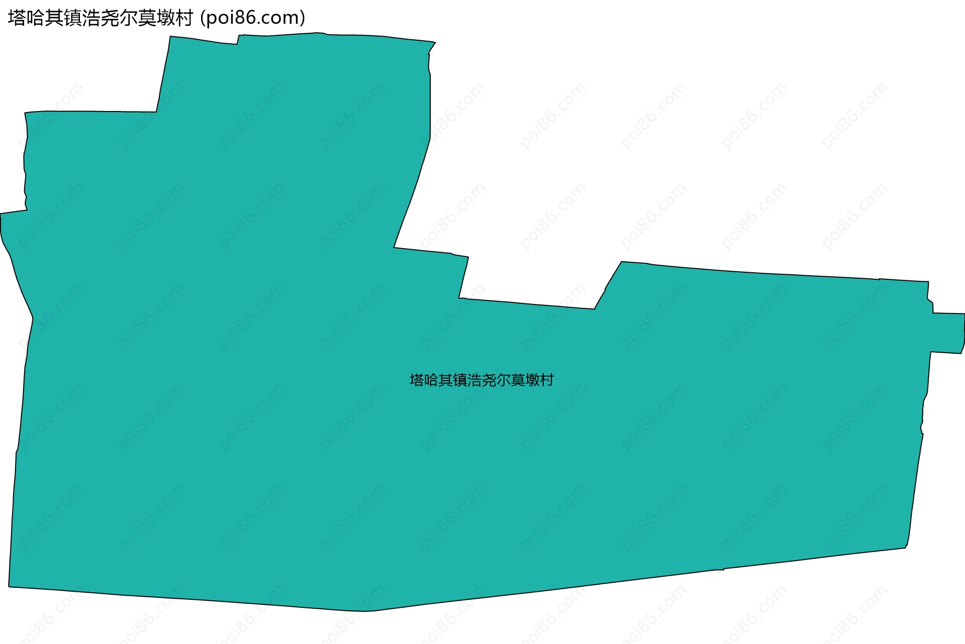 塔哈其镇浩尧尔莫墩村边界地图