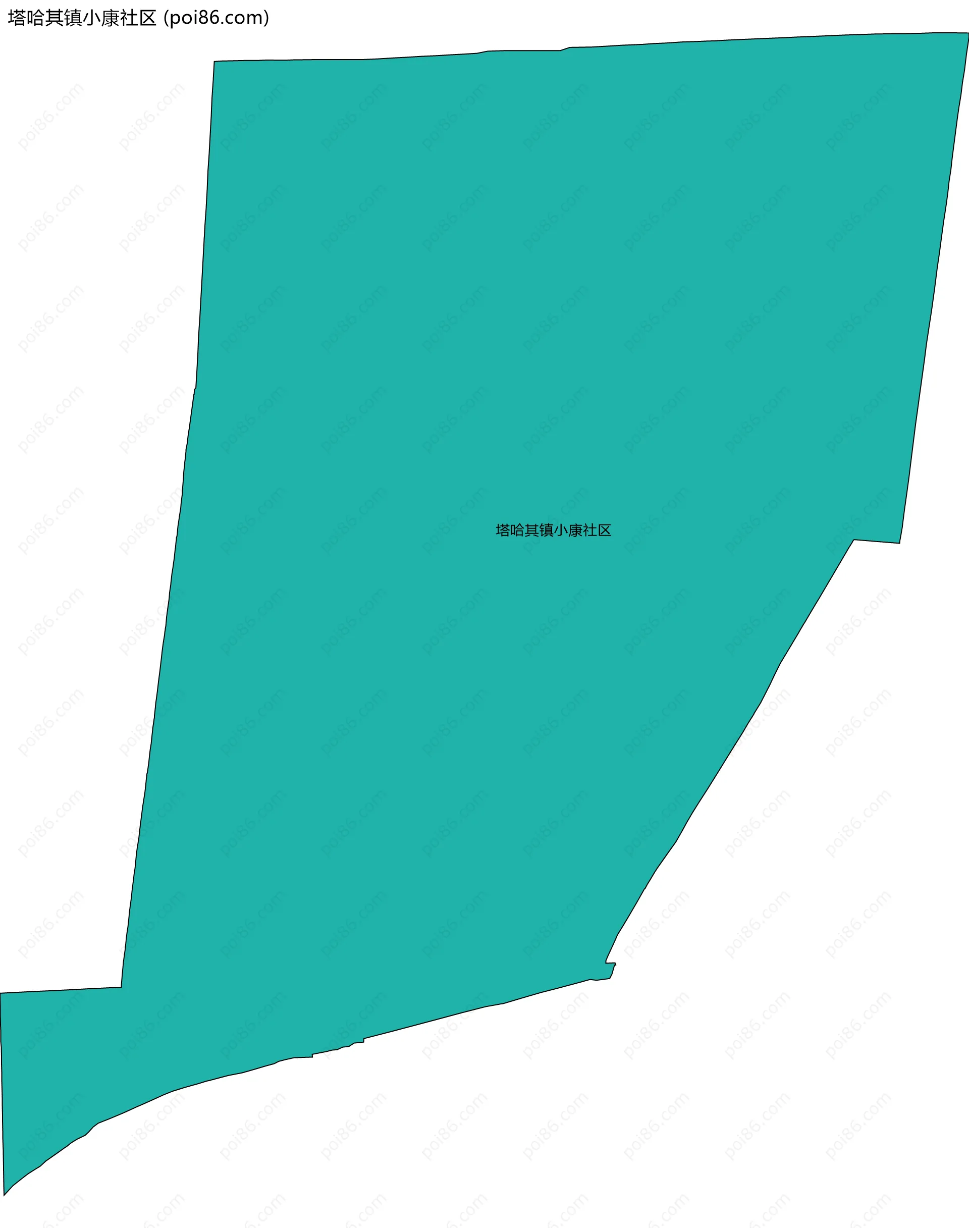 塔哈其镇小康社区边界地图