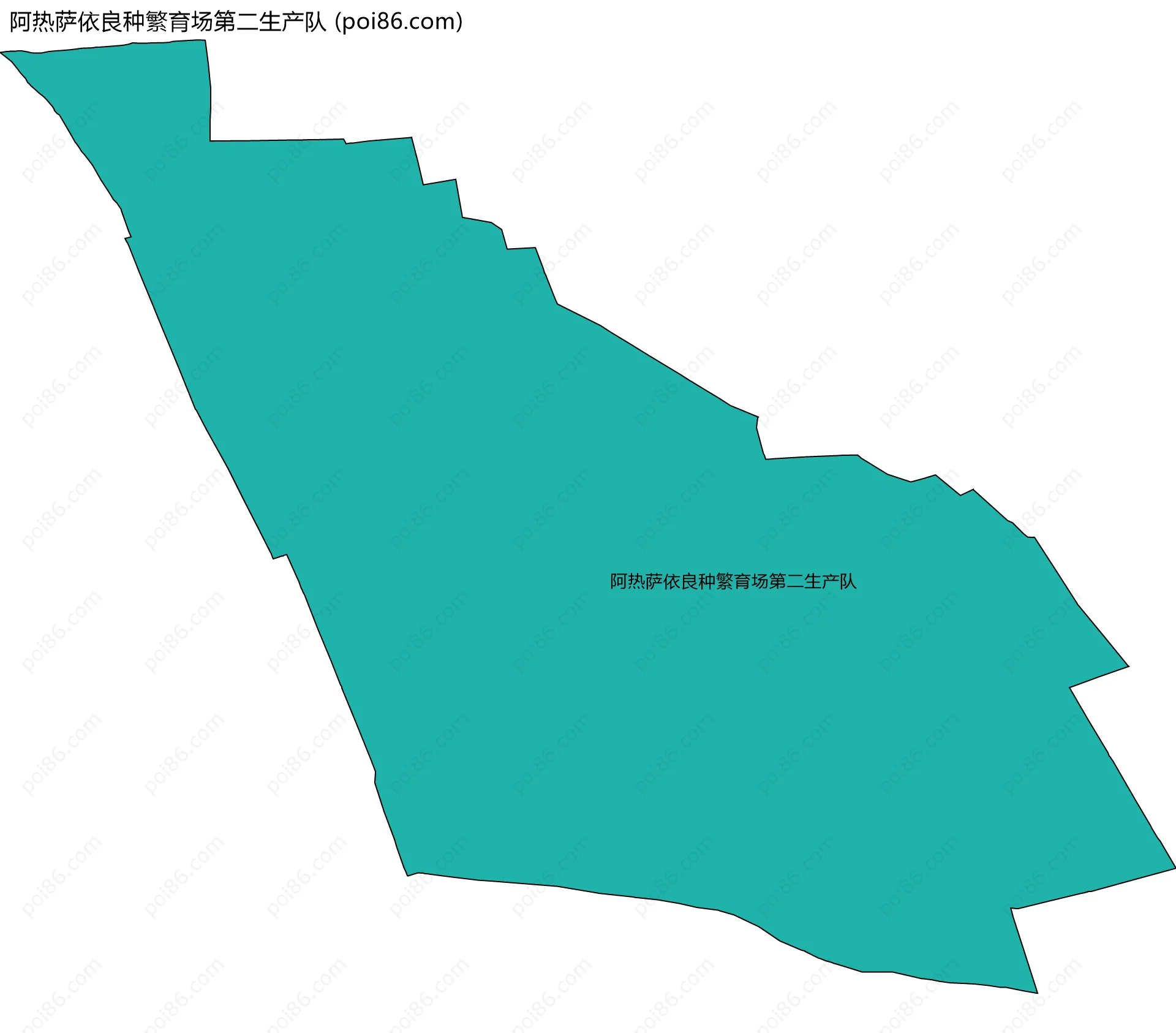 阿热萨依良种繁育场第二生产队边界地图