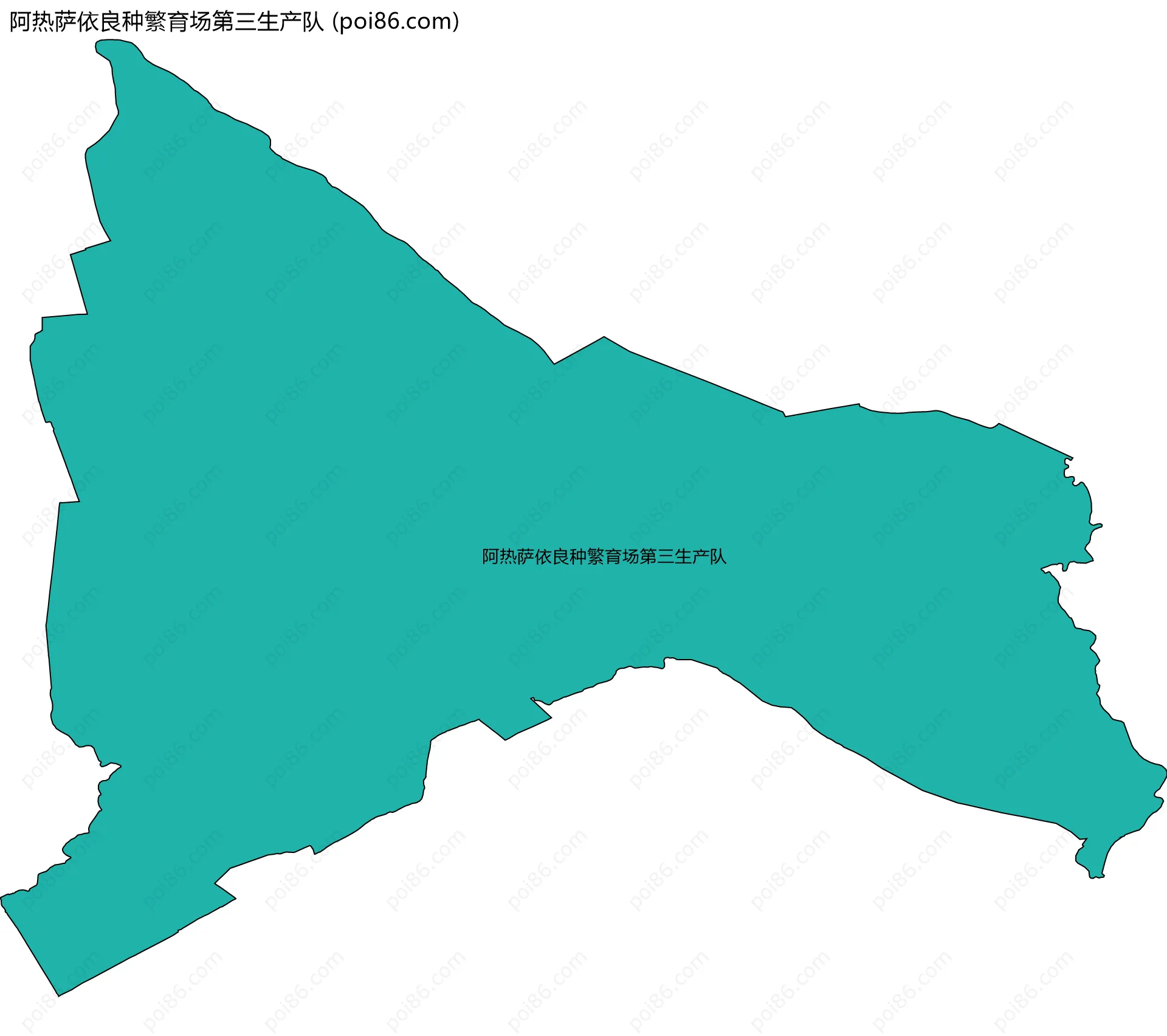 阿热萨依良种繁育场第三生产队边界地图