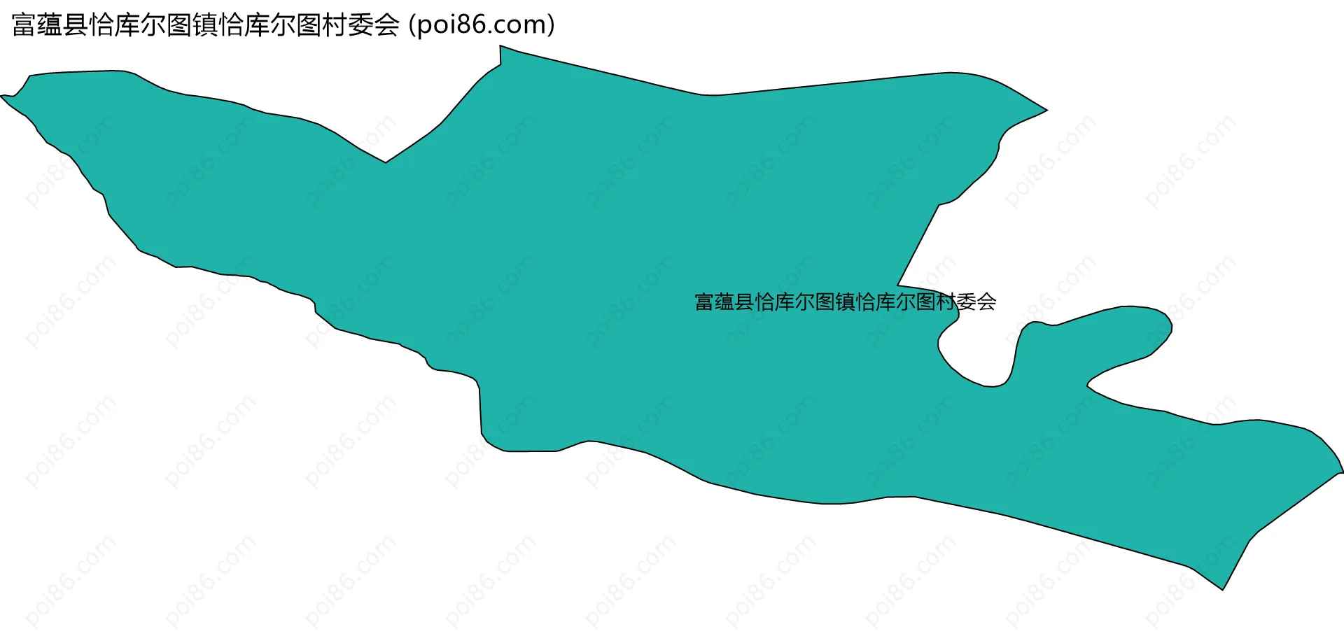 富蕴县恰库尔图镇恰库尔图村委会边界地图
