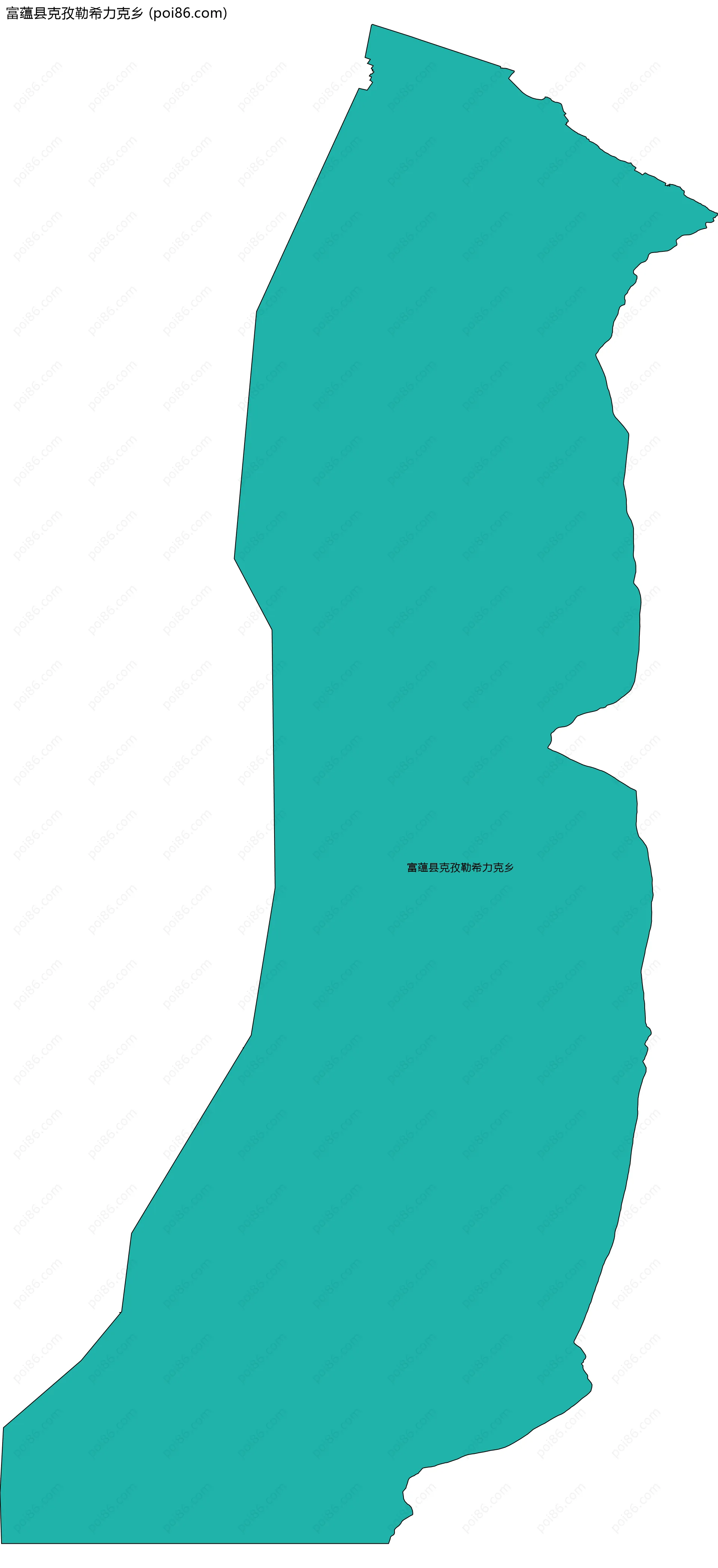 富蕴县克孜勒希力克乡边界地图