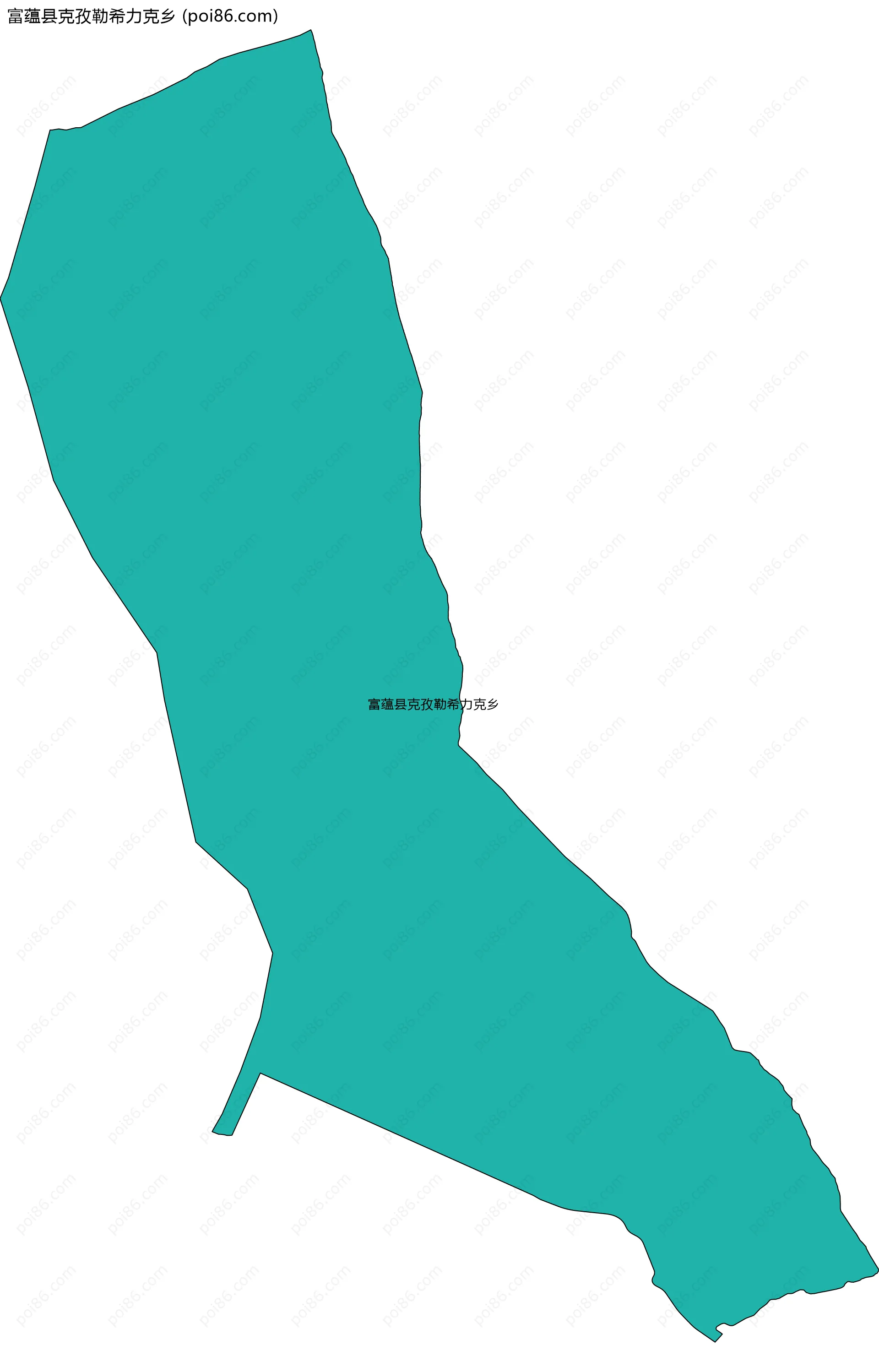 富蕴县克孜勒希力克乡边界地图