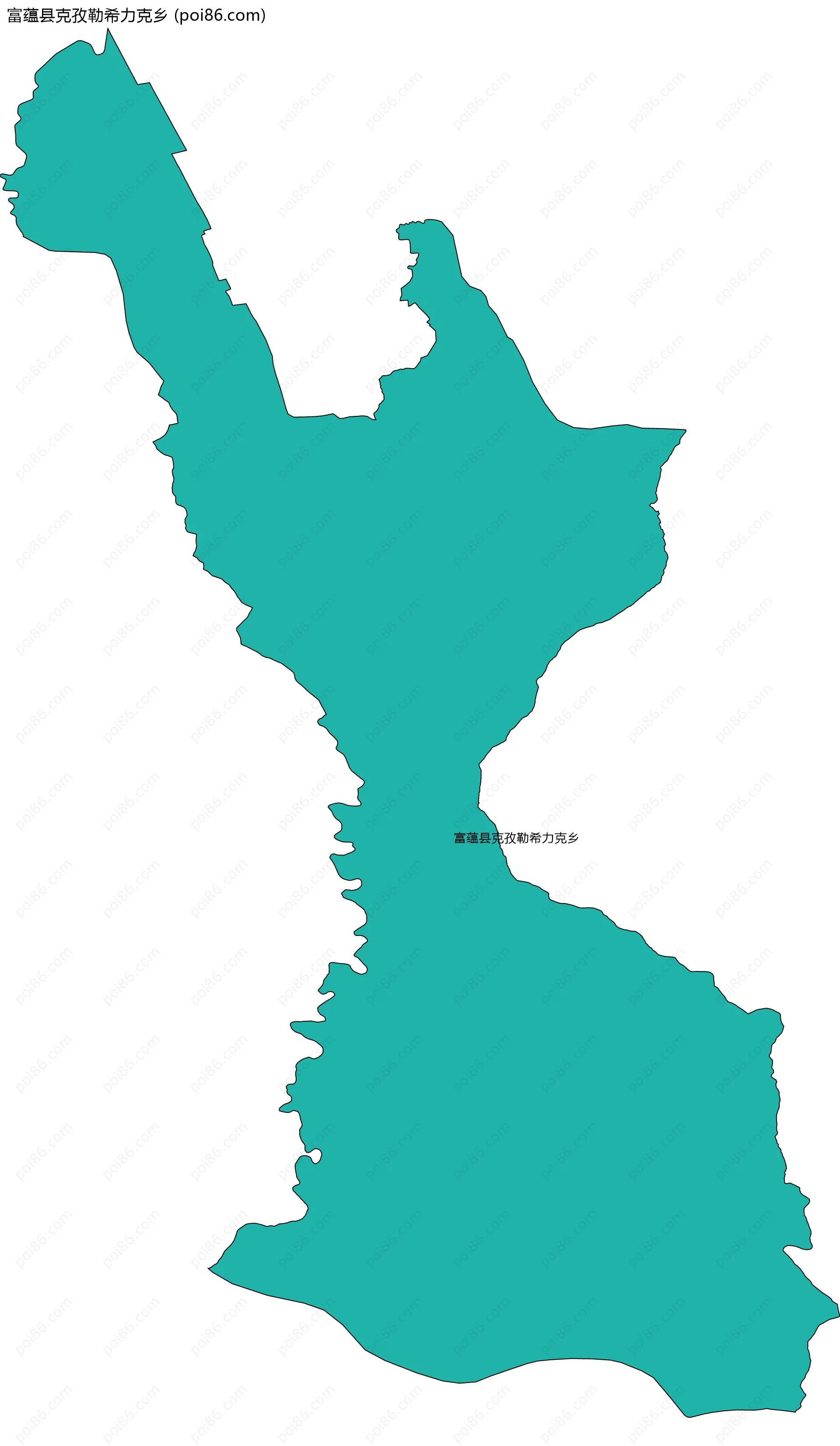 富蕴县克孜勒希力克乡边界地图