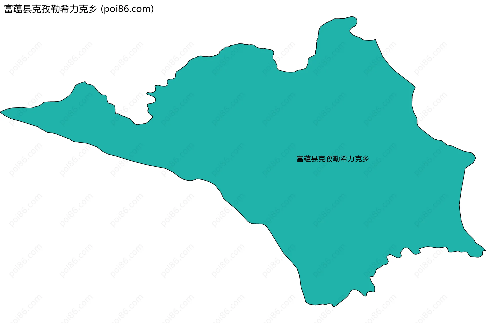 富蕴县克孜勒希力克乡边界地图