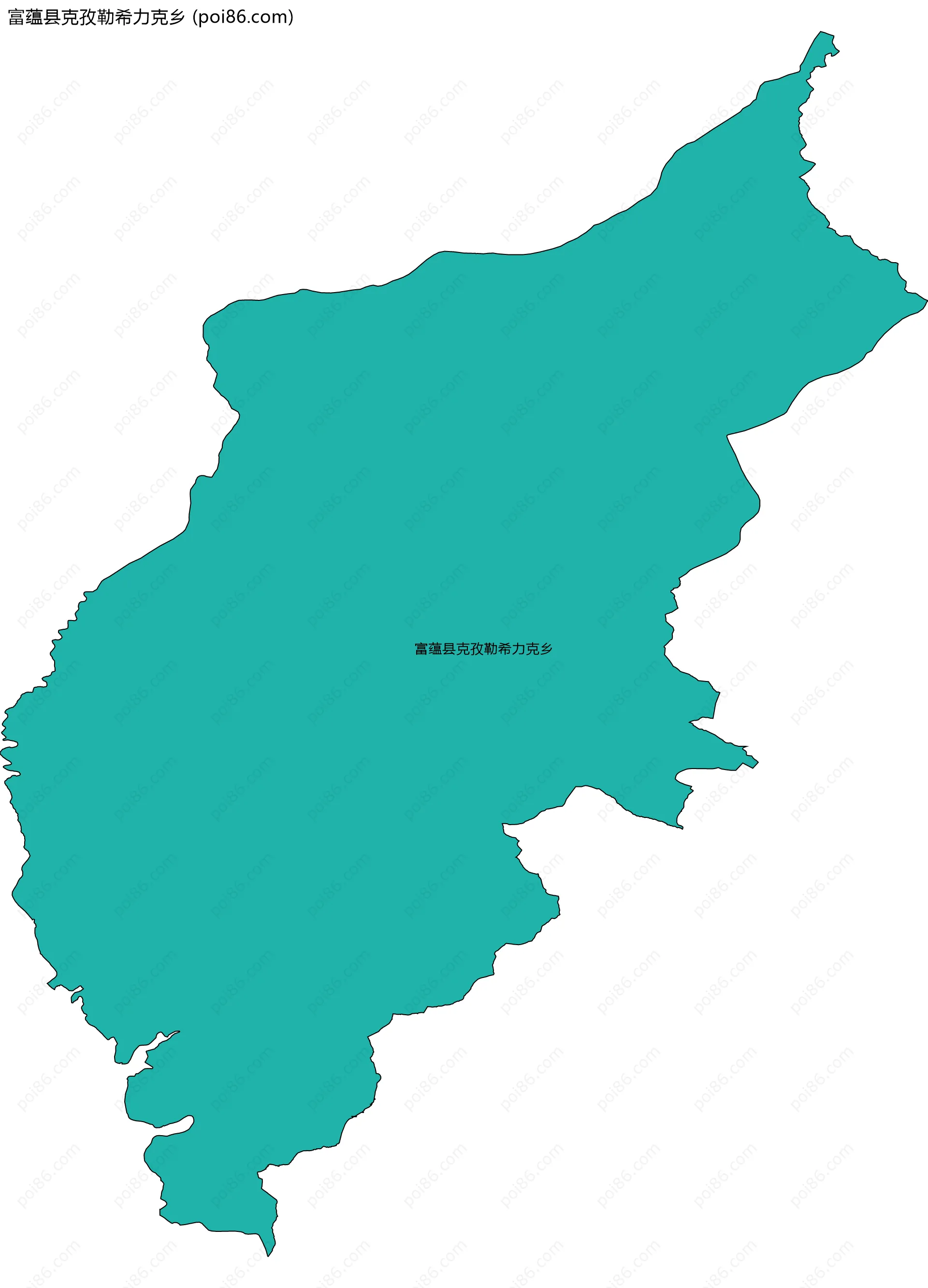 富蕴县克孜勒希力克乡边界地图