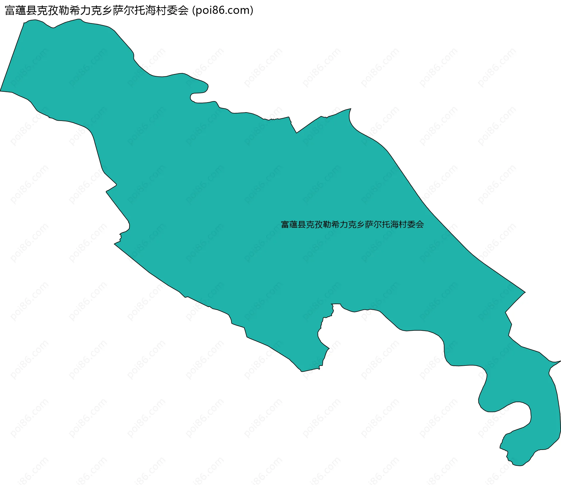 富蕴县克孜勒希力克乡萨尔托海村委会边界地图