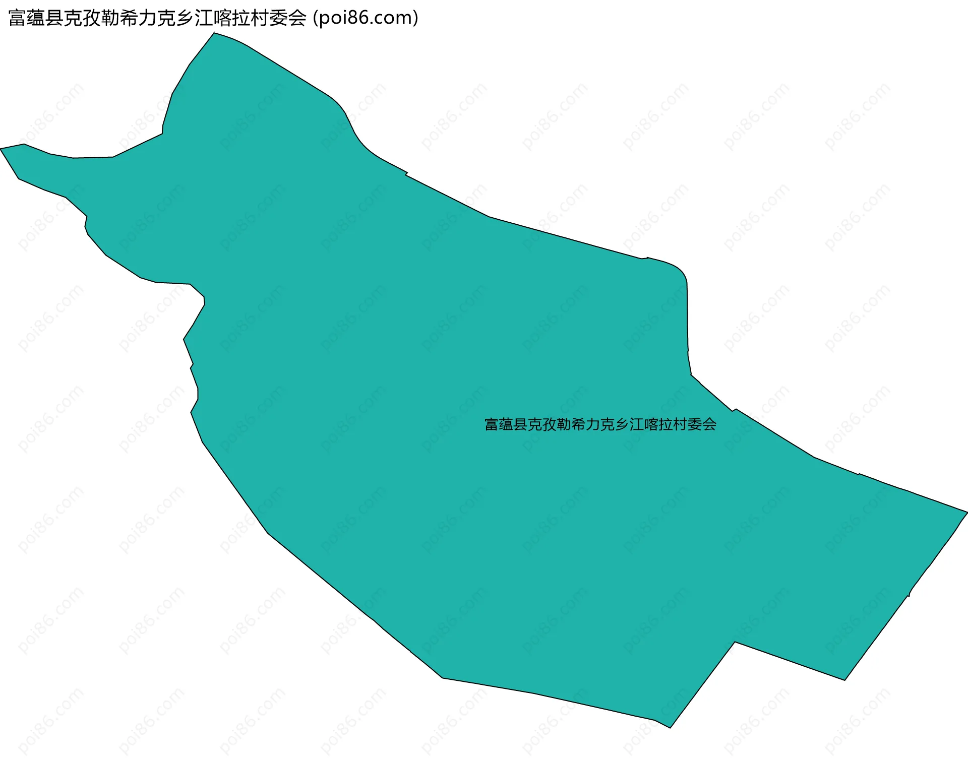 富蕴县克孜勒希力克乡江喀拉村委会边界地图