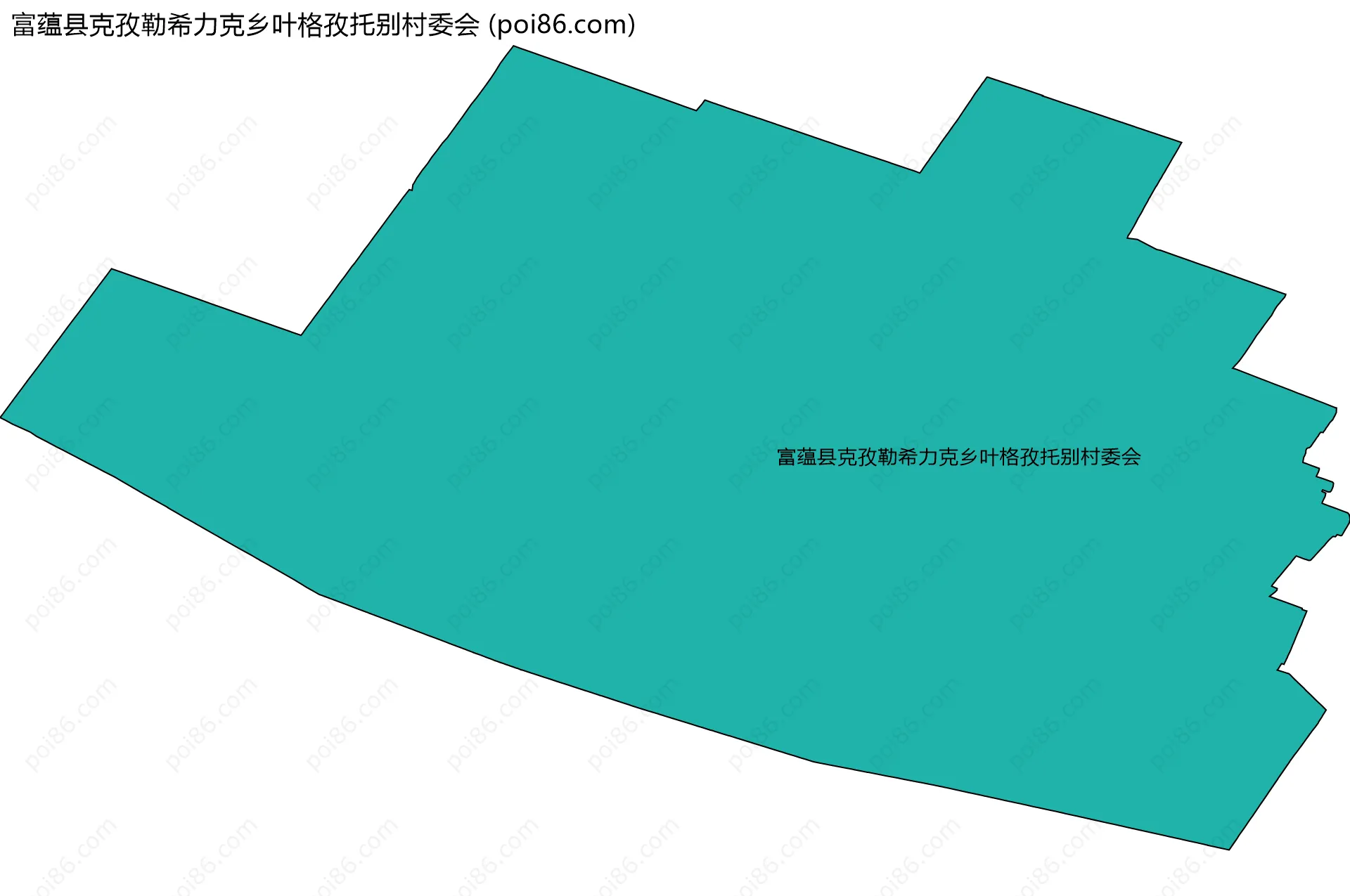 富蕴县克孜勒希力克乡叶格孜托别村委会边界地图