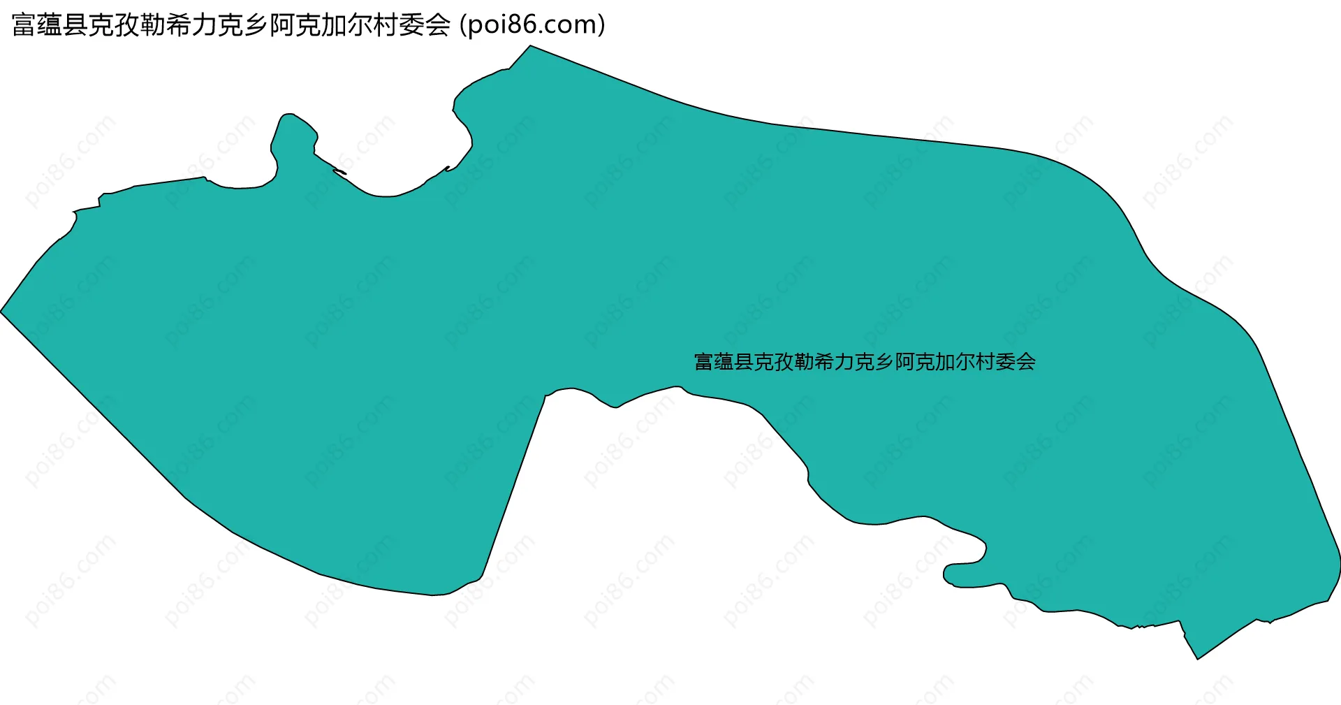 富蕴县克孜勒希力克乡阿克加尔村委会边界地图
