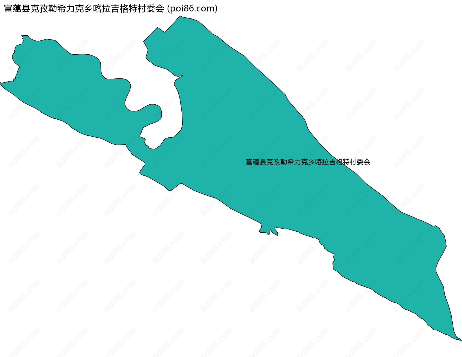 富蕴县克孜勒希力克乡喀拉吉格特村委会边界地图