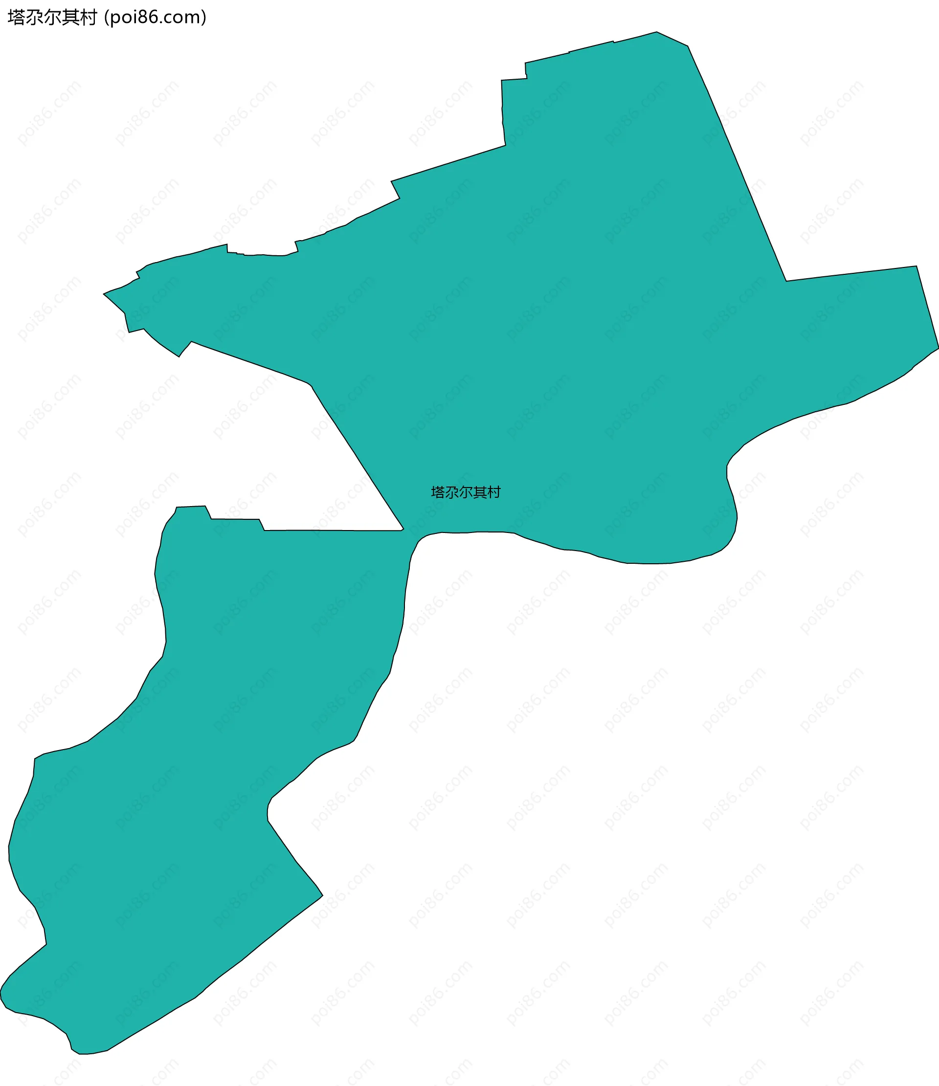 塔尕尔其村边界地图