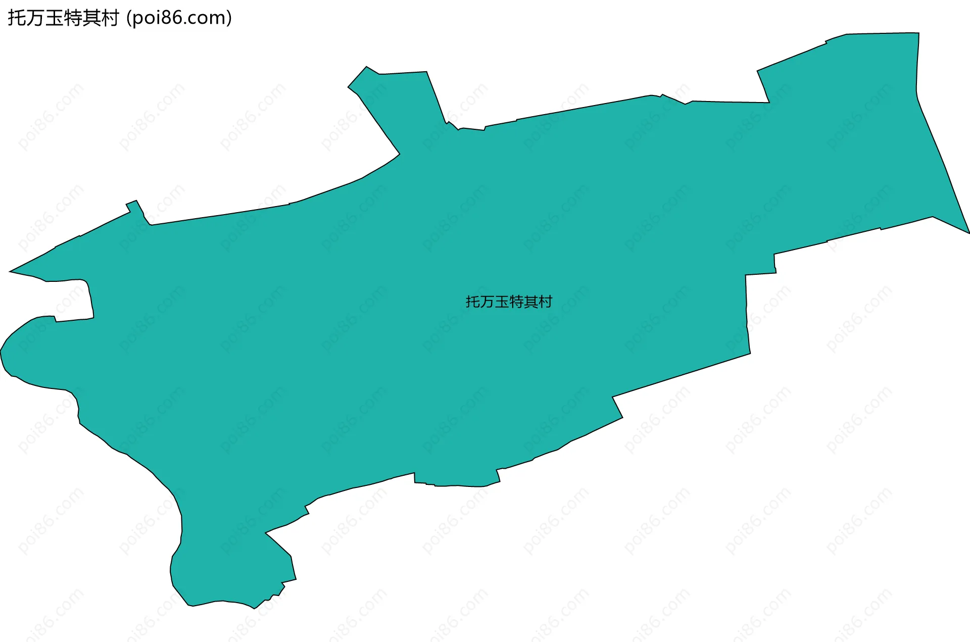 托万玉特其村边界地图