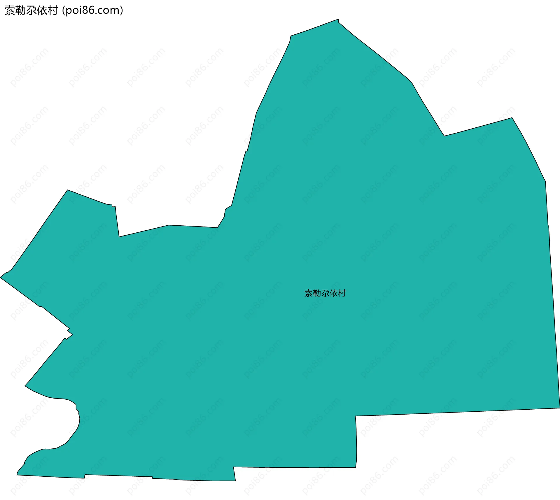 索勒尕依村边界地图