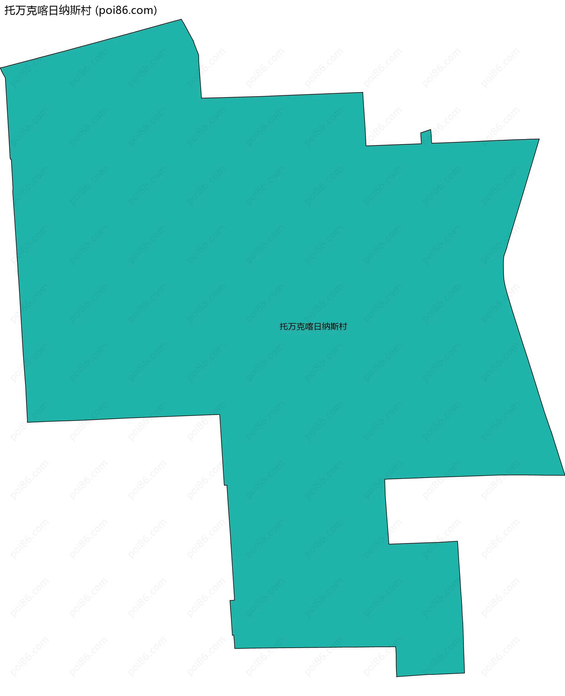 托万克喀日纳斯村边界地图