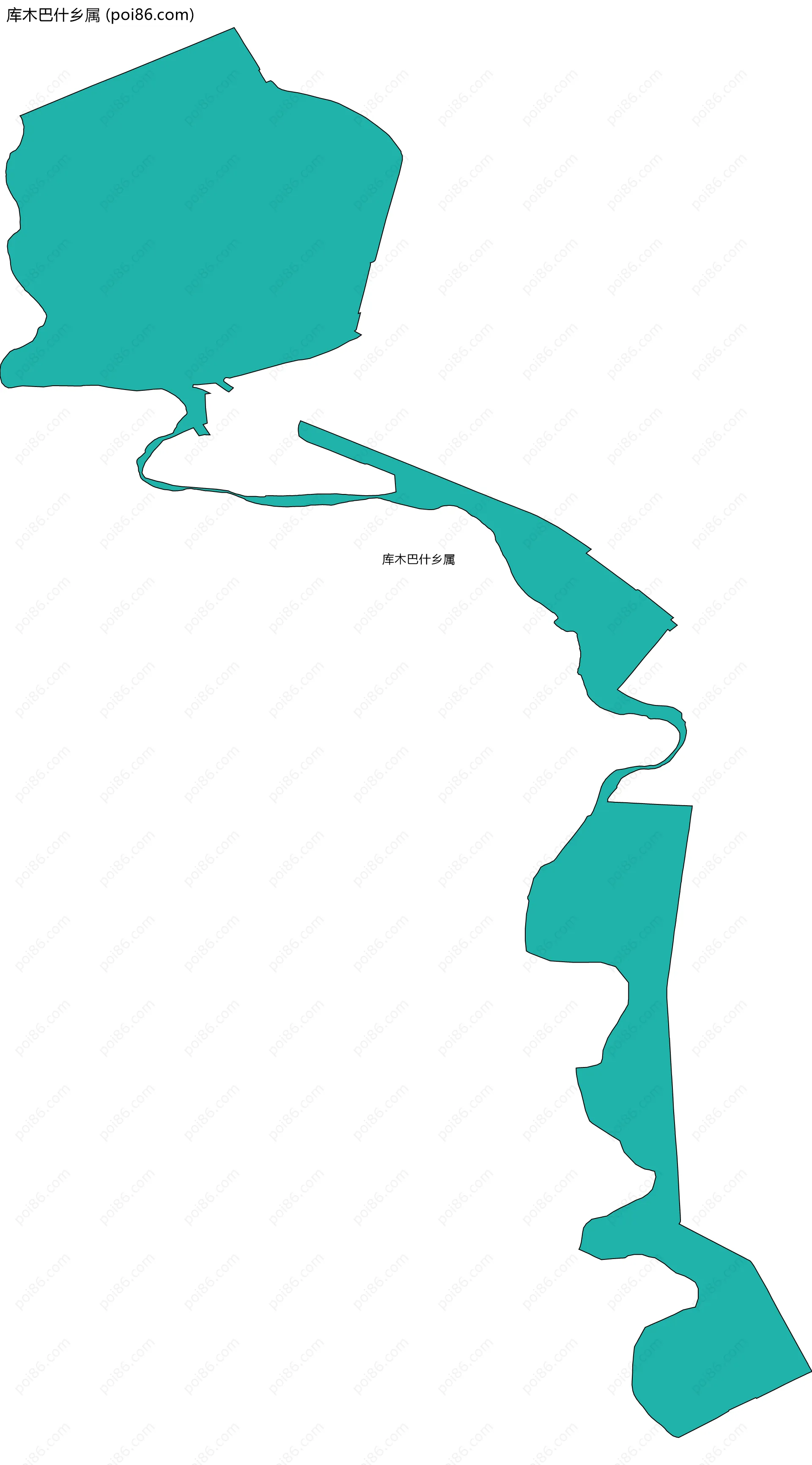 库木巴什乡属边界地图