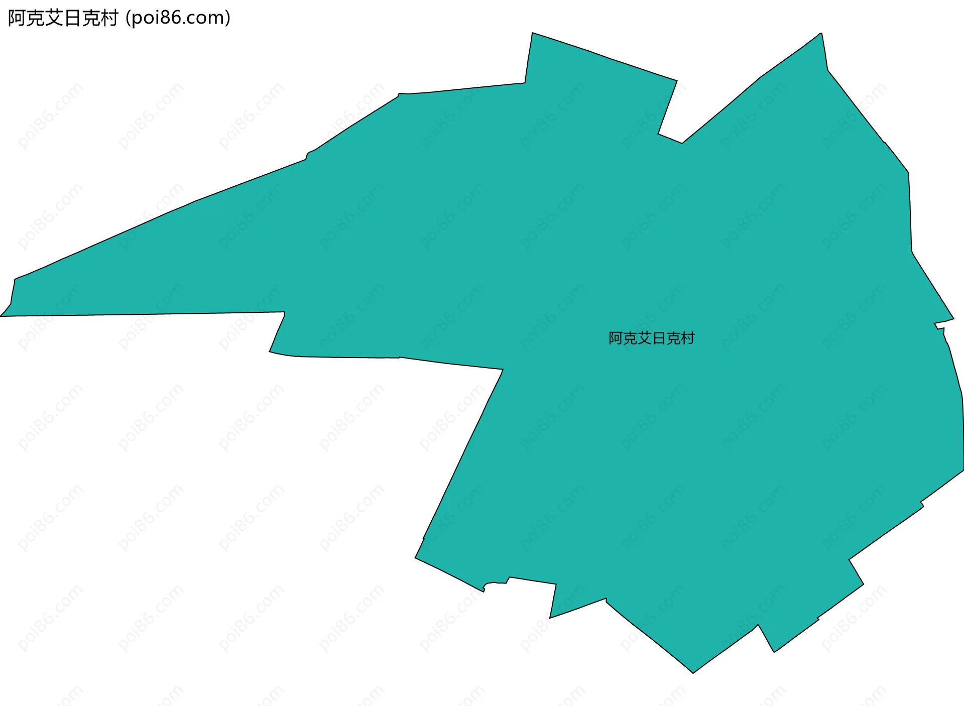 阿克艾日克村边界地图