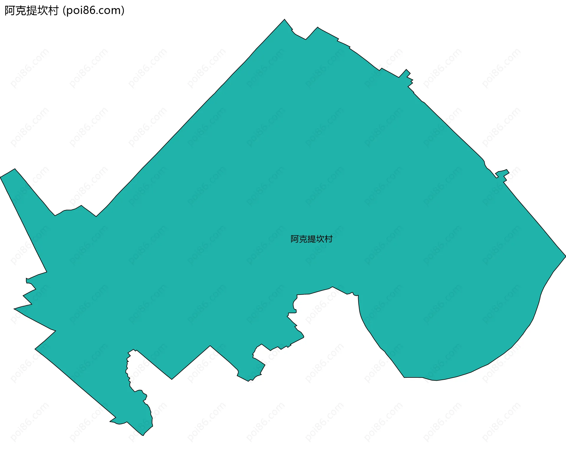 阿克提坎村边界地图