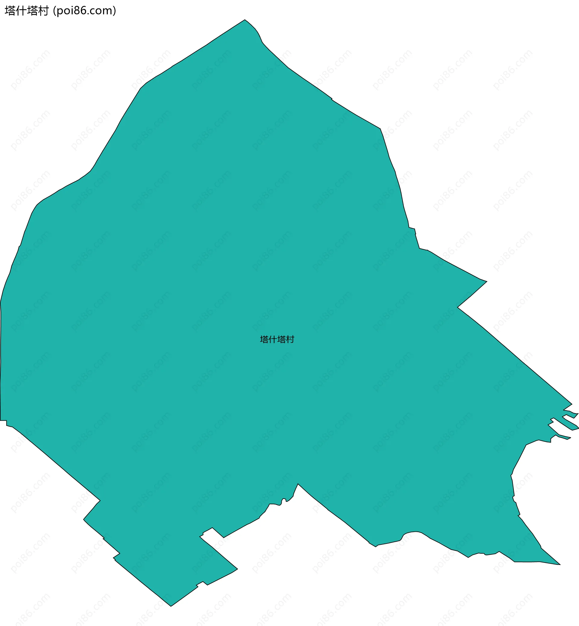 塔什塔村边界地图