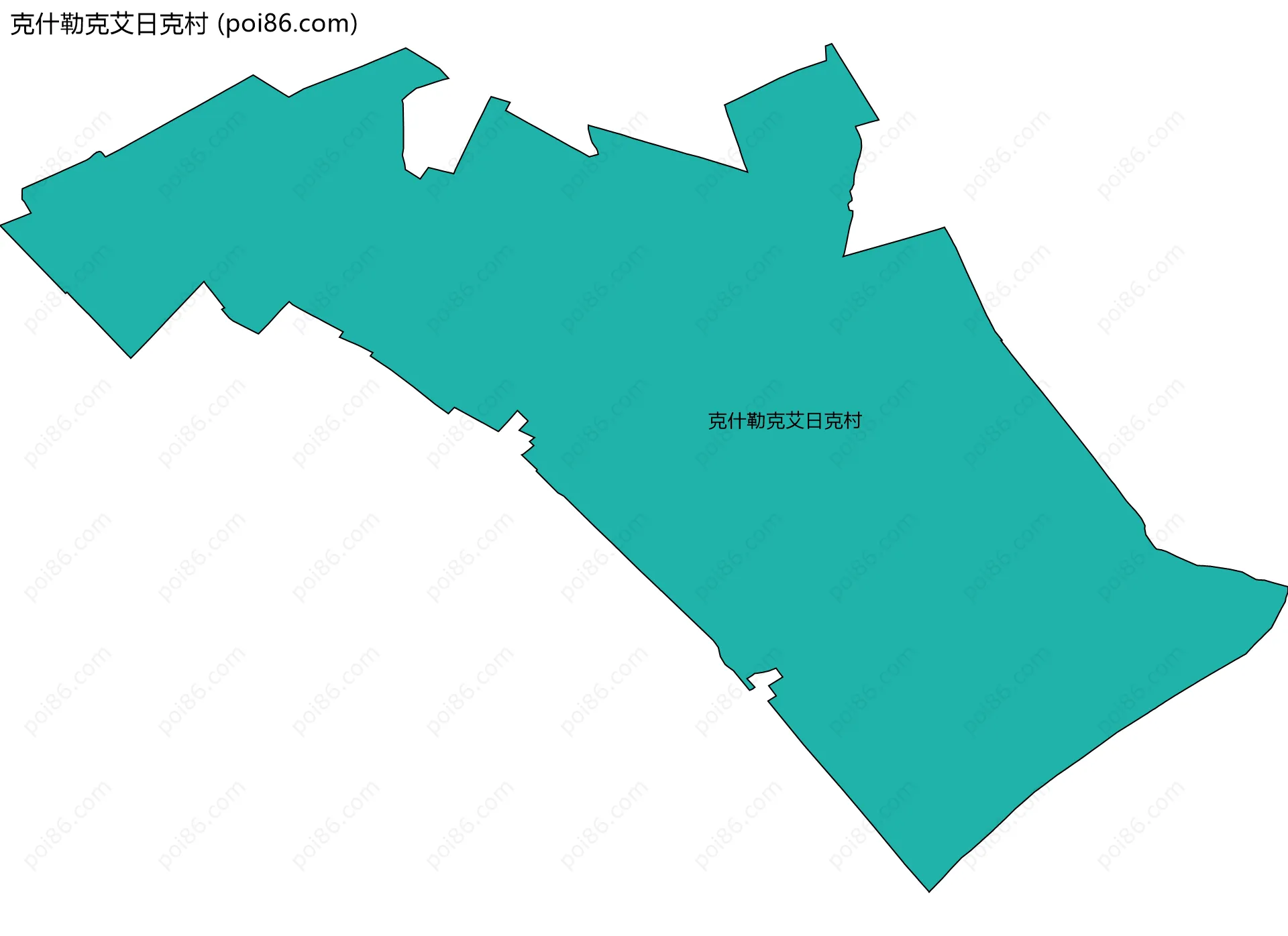 克什勒克艾日克村边界地图
